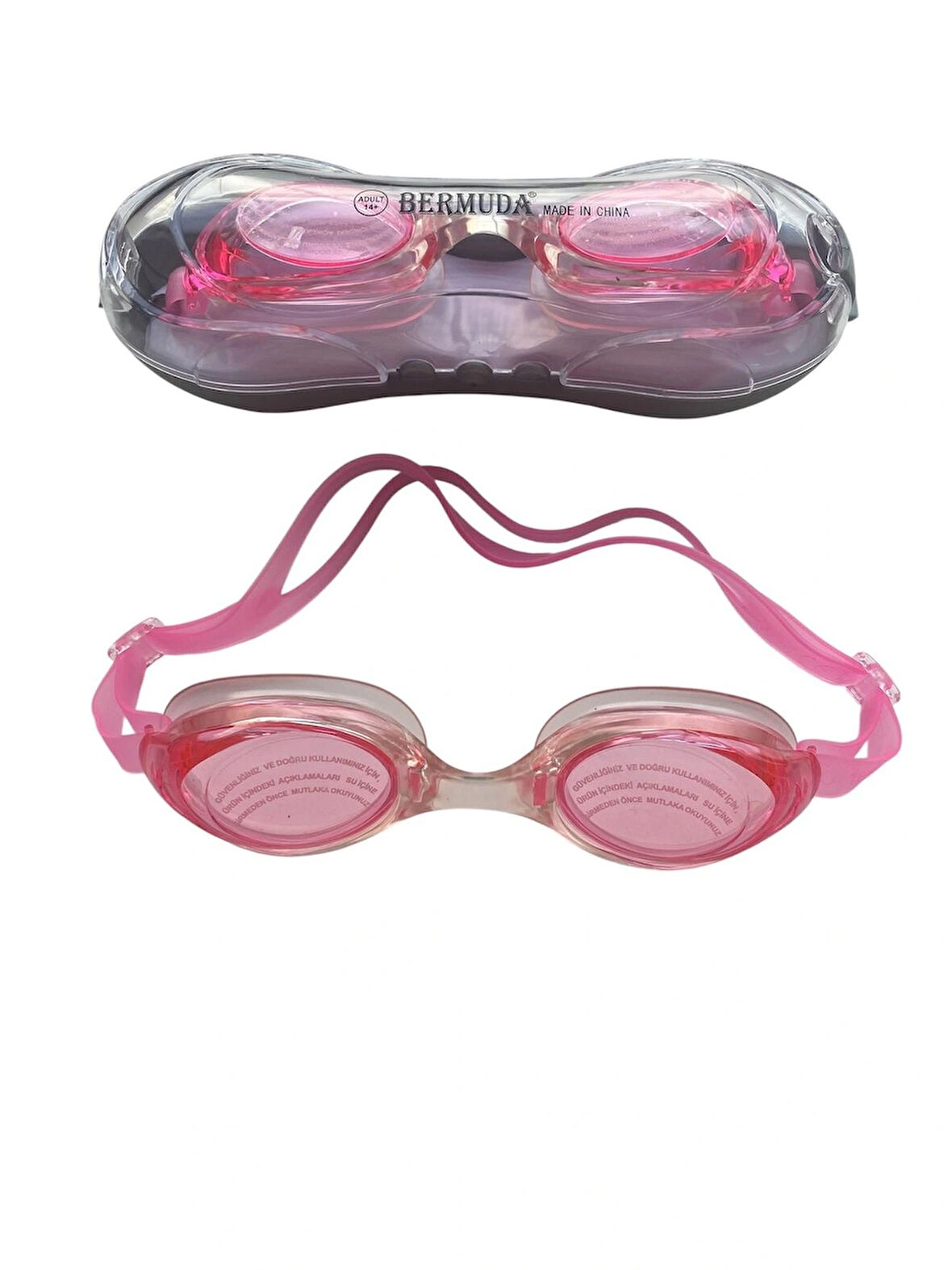 Havuz Deniz Yüzücü Gözlüğü Kutulu UV Korumalı Esnek Burun Yüzme Gözlüğü