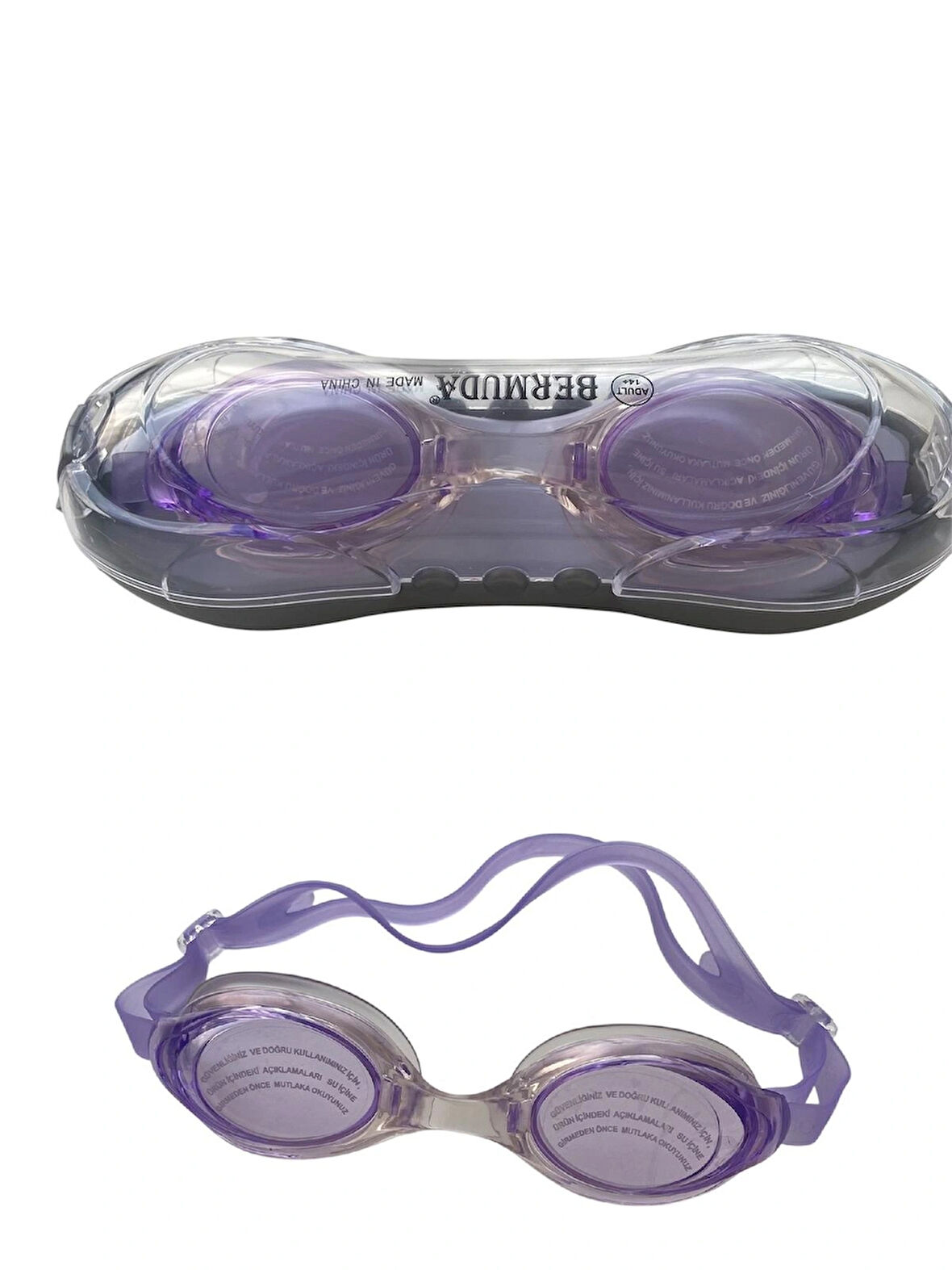 Havuz Deniz Yüzücü Gözlüğü Kutulu UV Korumalı Esnek Burun Yüzme Gözlüğü