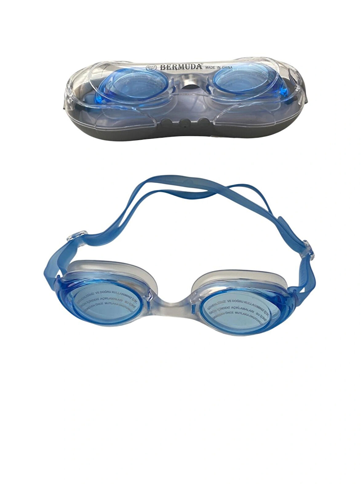 Havuz Deniz Yüzücü Gözlüğü Kutulu UV Korumalı Esnek Burun Yüzme Gözlüğü