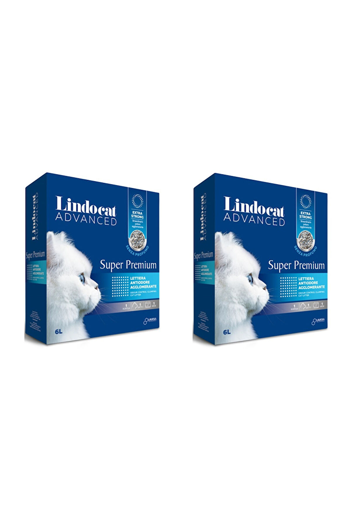 Lindo Cat Advanced Süper Premium Extra Strong Kokusuz Topaklaşan Kedi Kumu 6 Lt. X 2 Paket