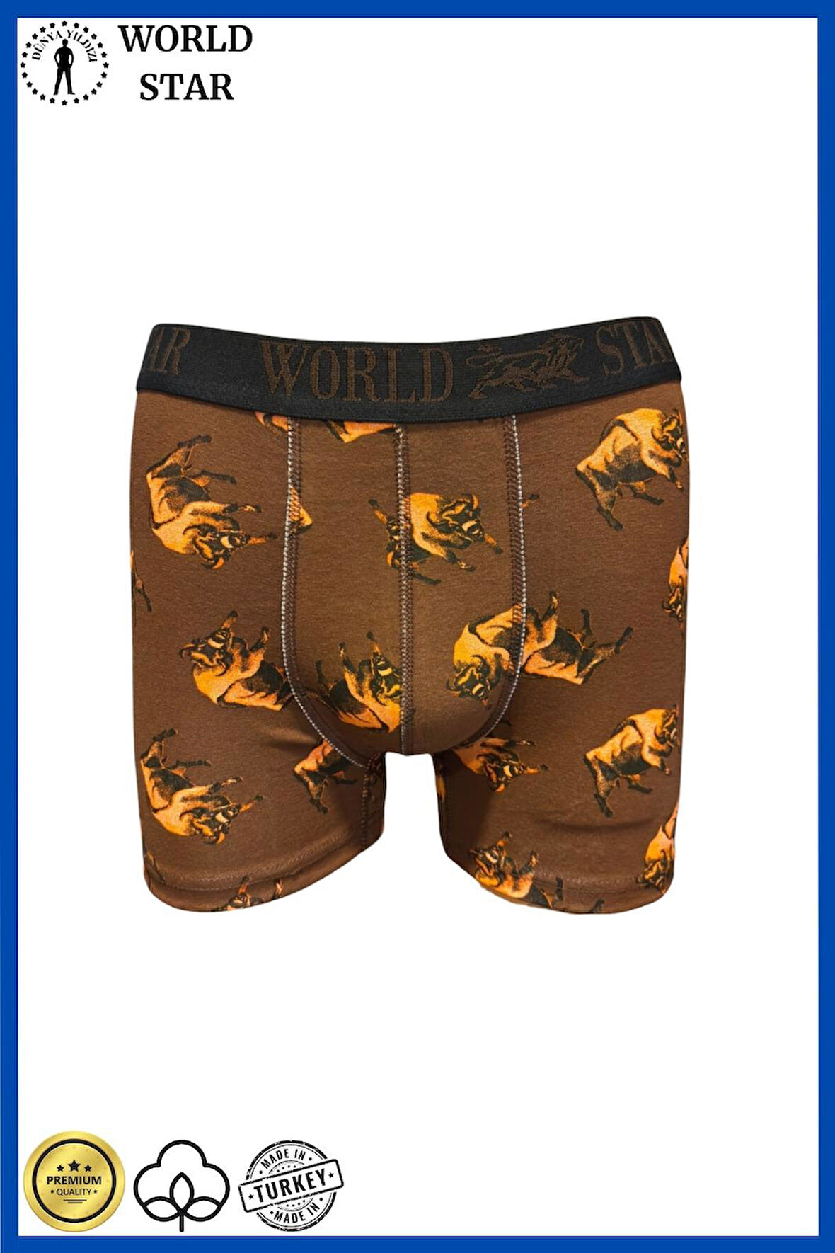 Likralı Pamuklu Renkli Erkek Boxer