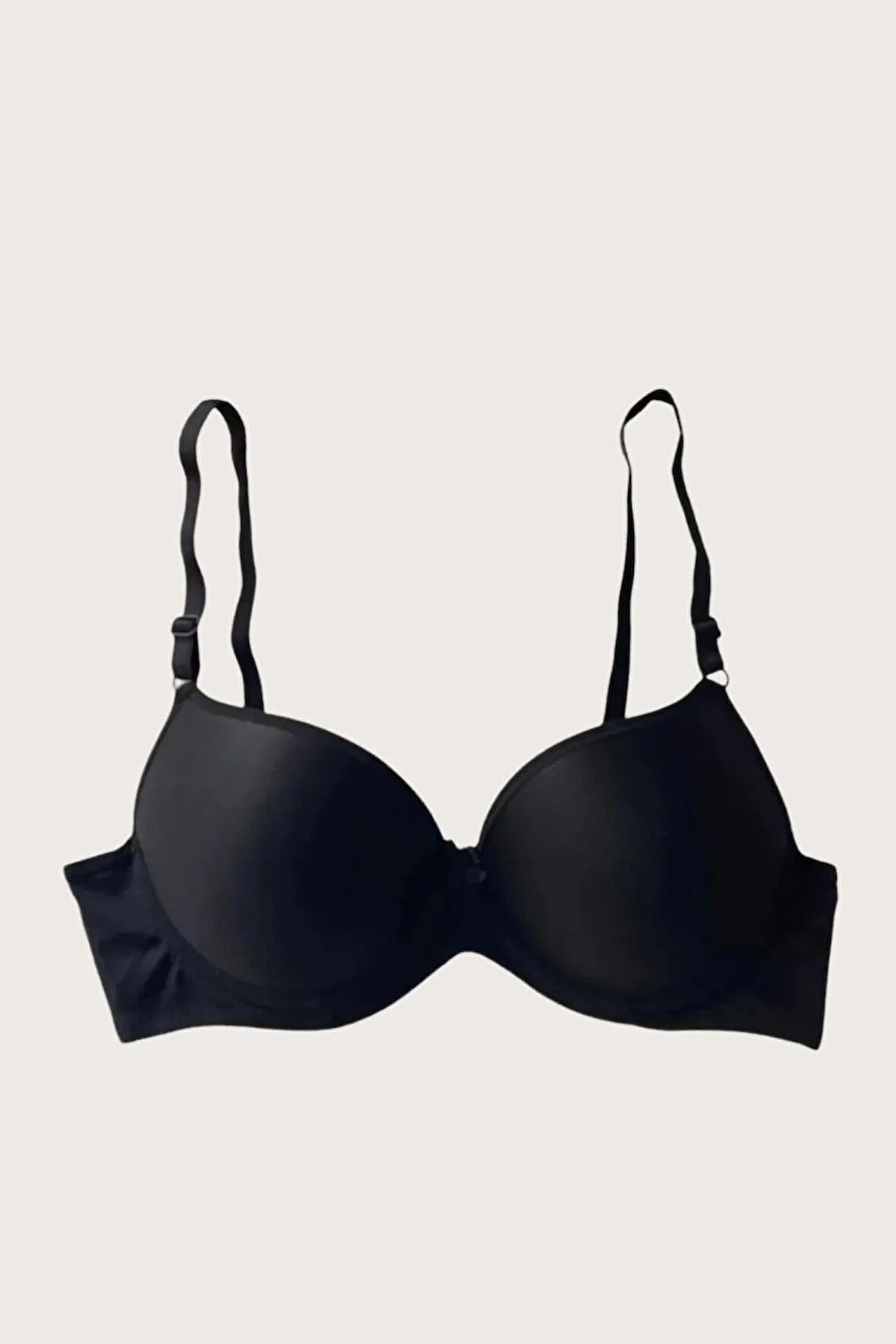 Mikro Kumaş Push Up Dolgulu Balenli Günlük Tek Destekli Sütyen