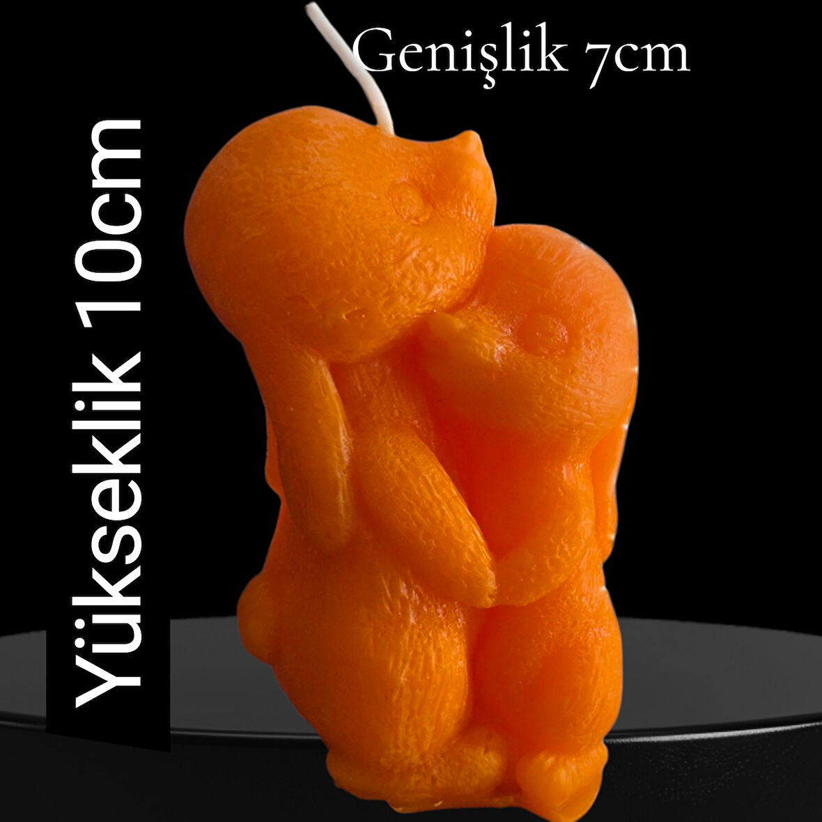 dekoratif 2li sincap modeli kokulu mum