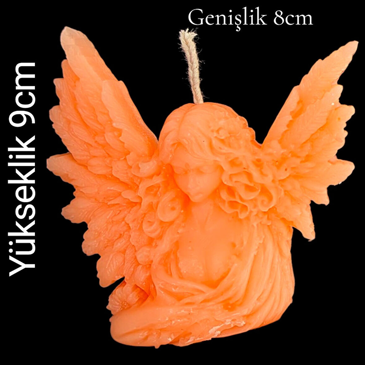 dekorati kanatlı melek figürü kokulu mum