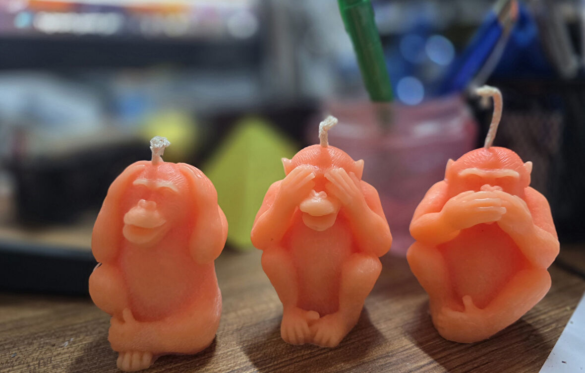 dekoratif 3 matmum kokulu mum