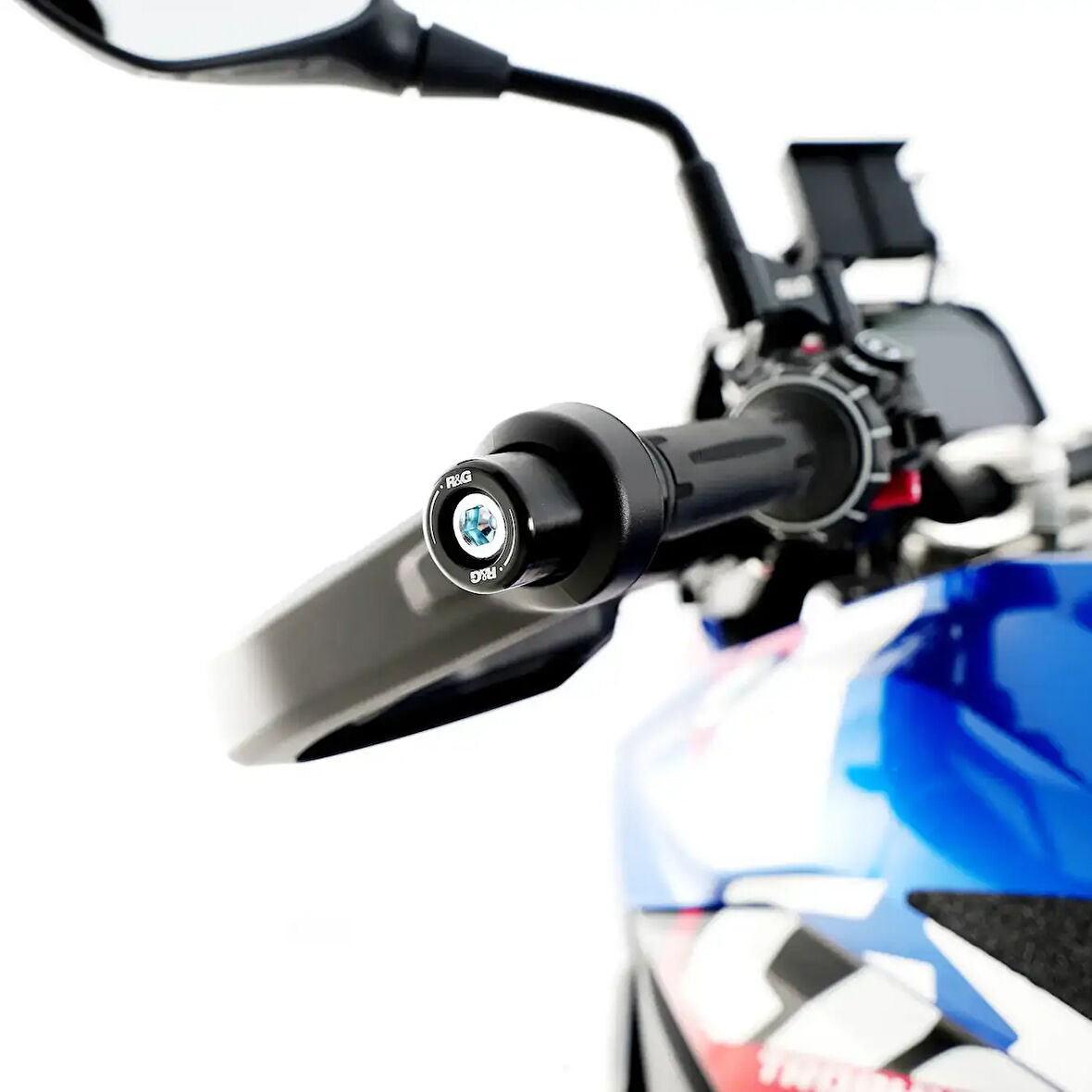 RG Racing Gidon Tapası - Bar Ucu Kaydırıcı (BMW R1300 GS/GSA, 1250 GS/GSA, S 1000XR / 13-25 uyumlu)
