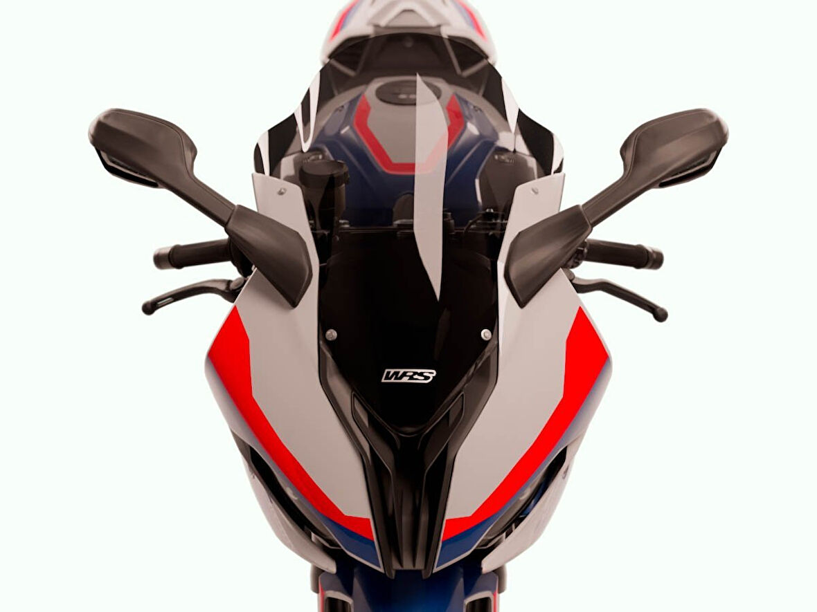 Yüksek Ön Camlı Yarış – Koyu Füme – BMW S 1000 RR 2023–2024 Uyumu