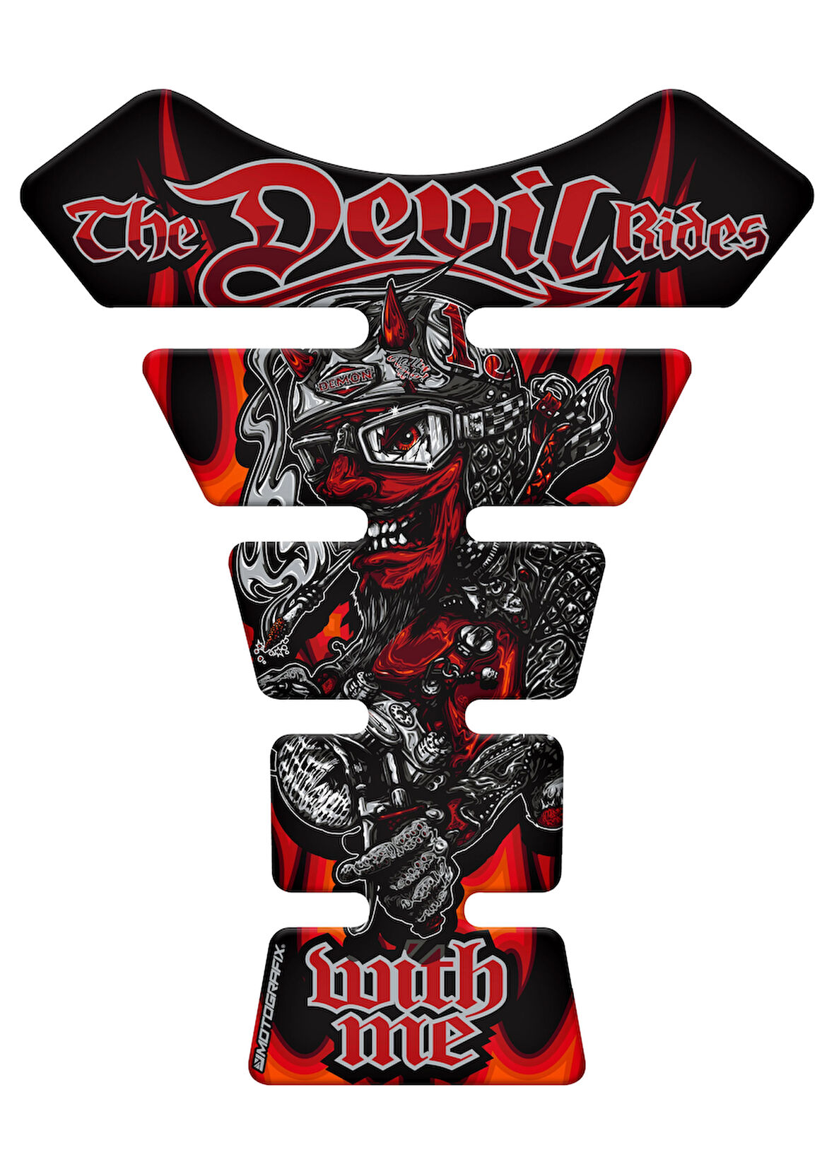 Motografix The Devil Rides Tankpad Protector