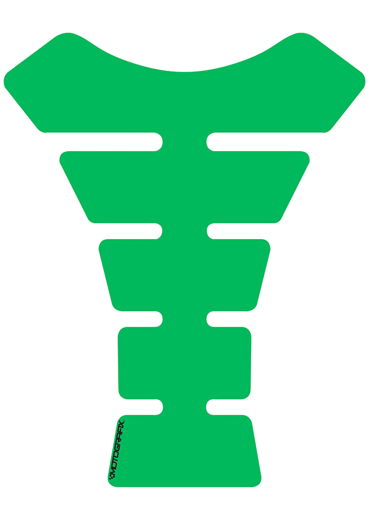 Motografix Plain Spine Green Metallic Tankpad 