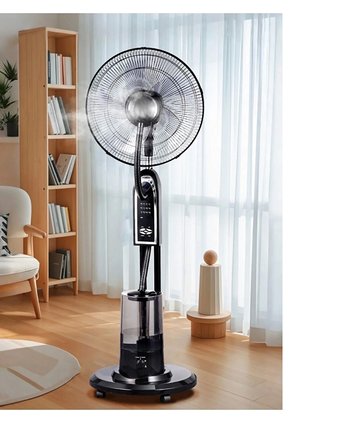 Kumandalı Buzlu Vantilatör Buharlı Nemlendirici Fan Zaman Ayarlı Ultra Sessiz