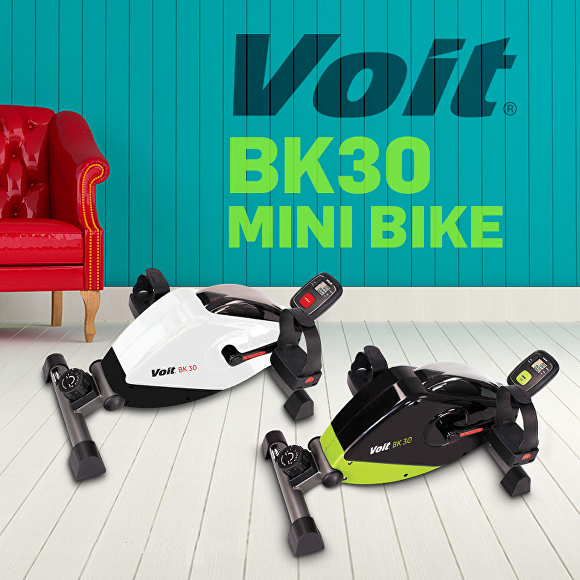 Voit Bk 30 Mini Bike Egzersiz Kondisyon Bisikleti Siyah - Yeşil