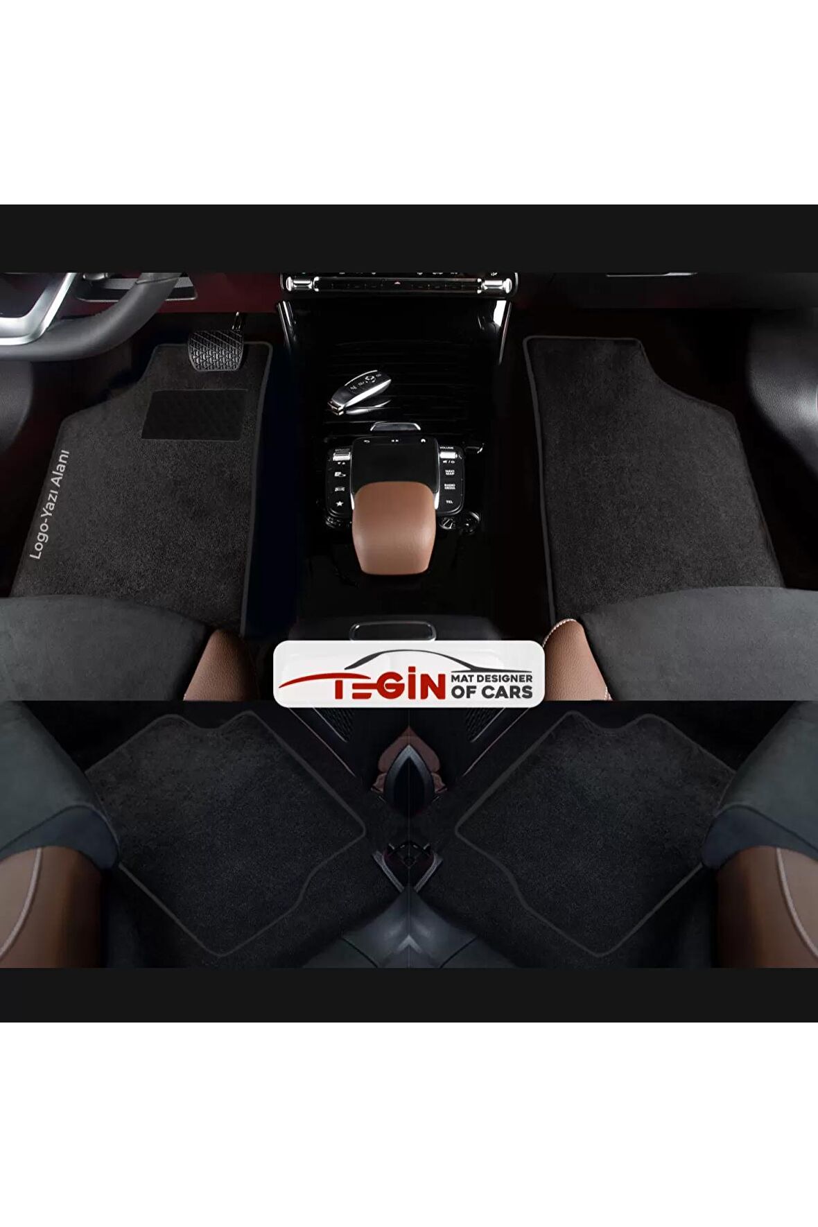 Renault Clio 5 2019+ Aracınıza Özel Prime Siyah Halı Siyah Kenar Halı Paspas
