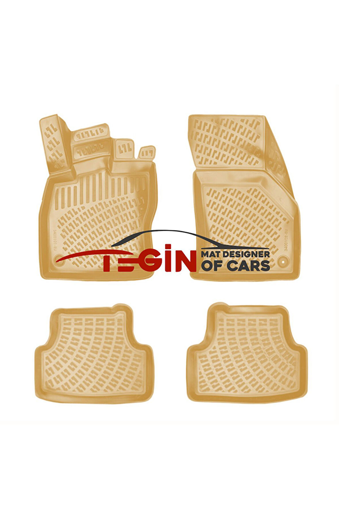 Audi A3 2022 3D Havuzlu Paspas Bej