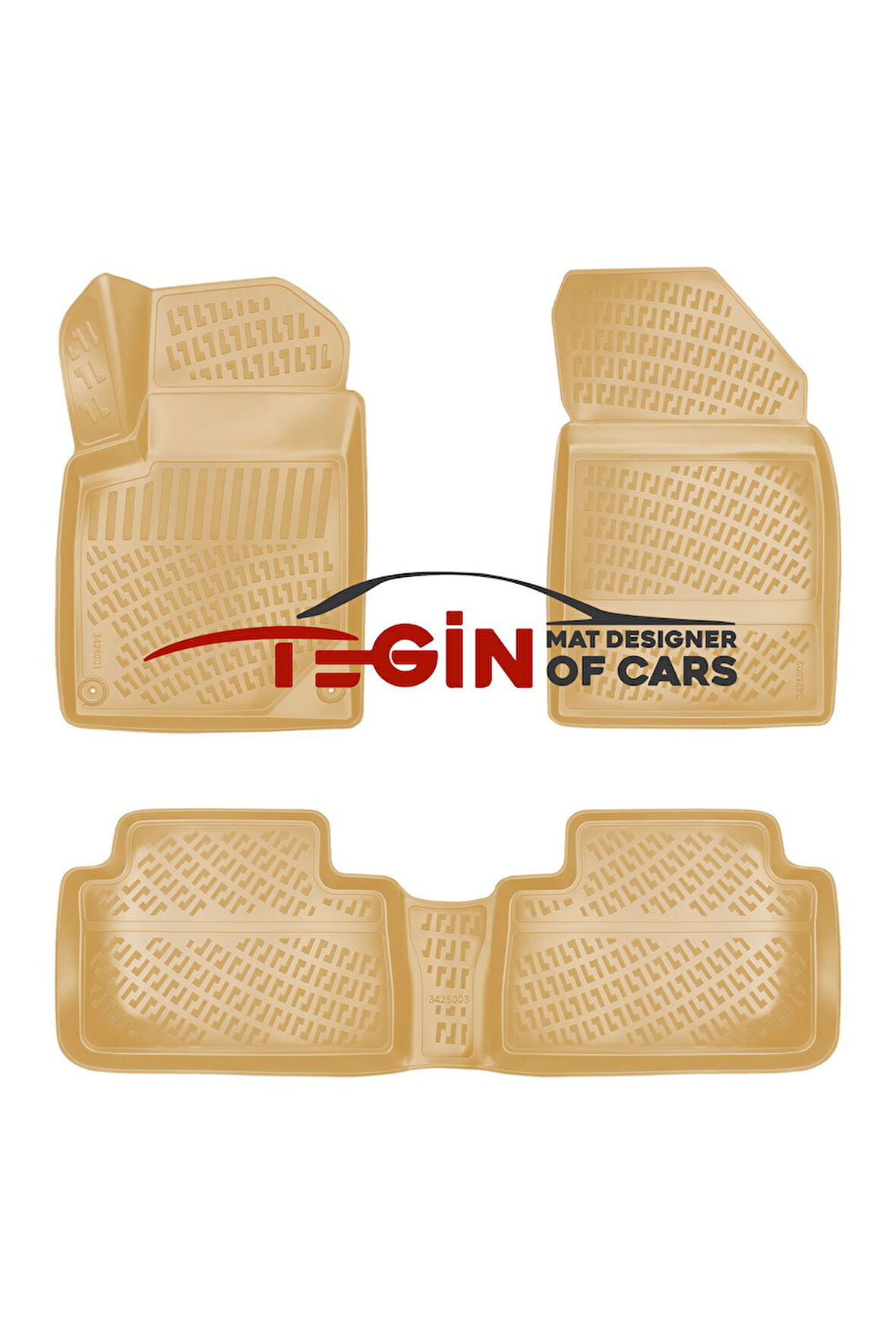 Citroen C5 2007 3D Havuzlu Paspas Bej