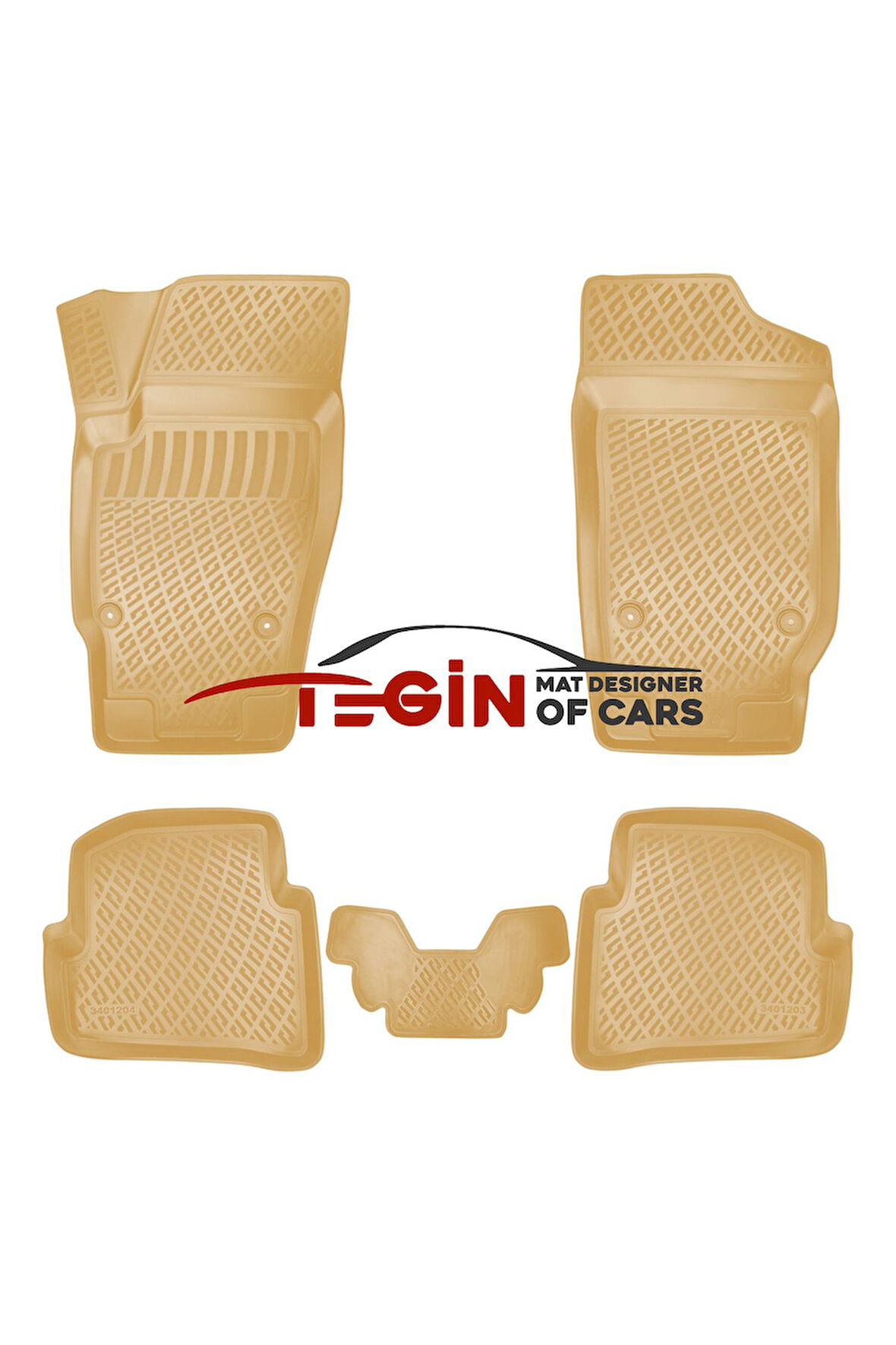 Seat İbiza 2011 3D Havuzlu Paspas Bej