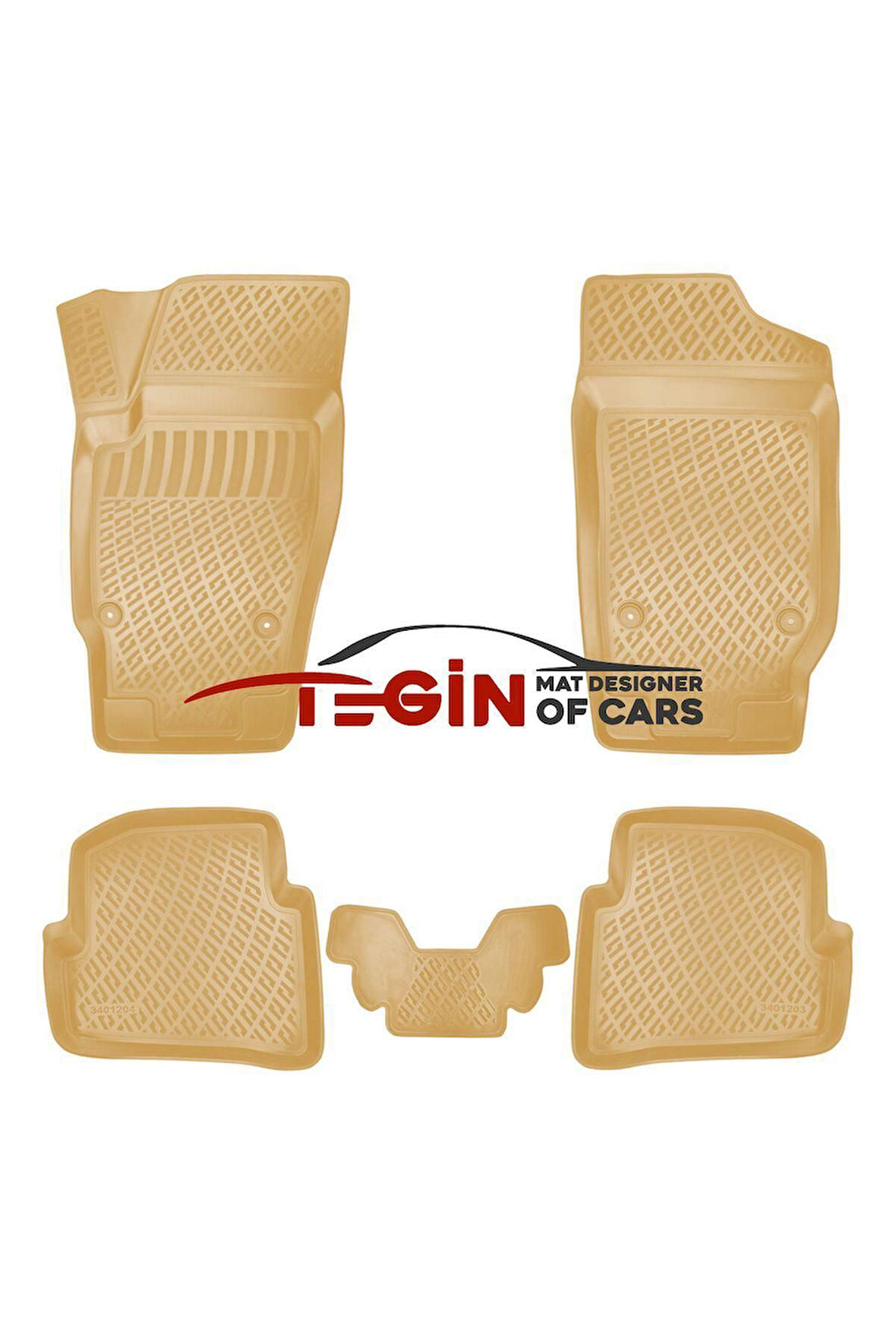 Seat İbiza HB 2012 Bej 3D Havuzlu Paspas + Bagaj Havuzu