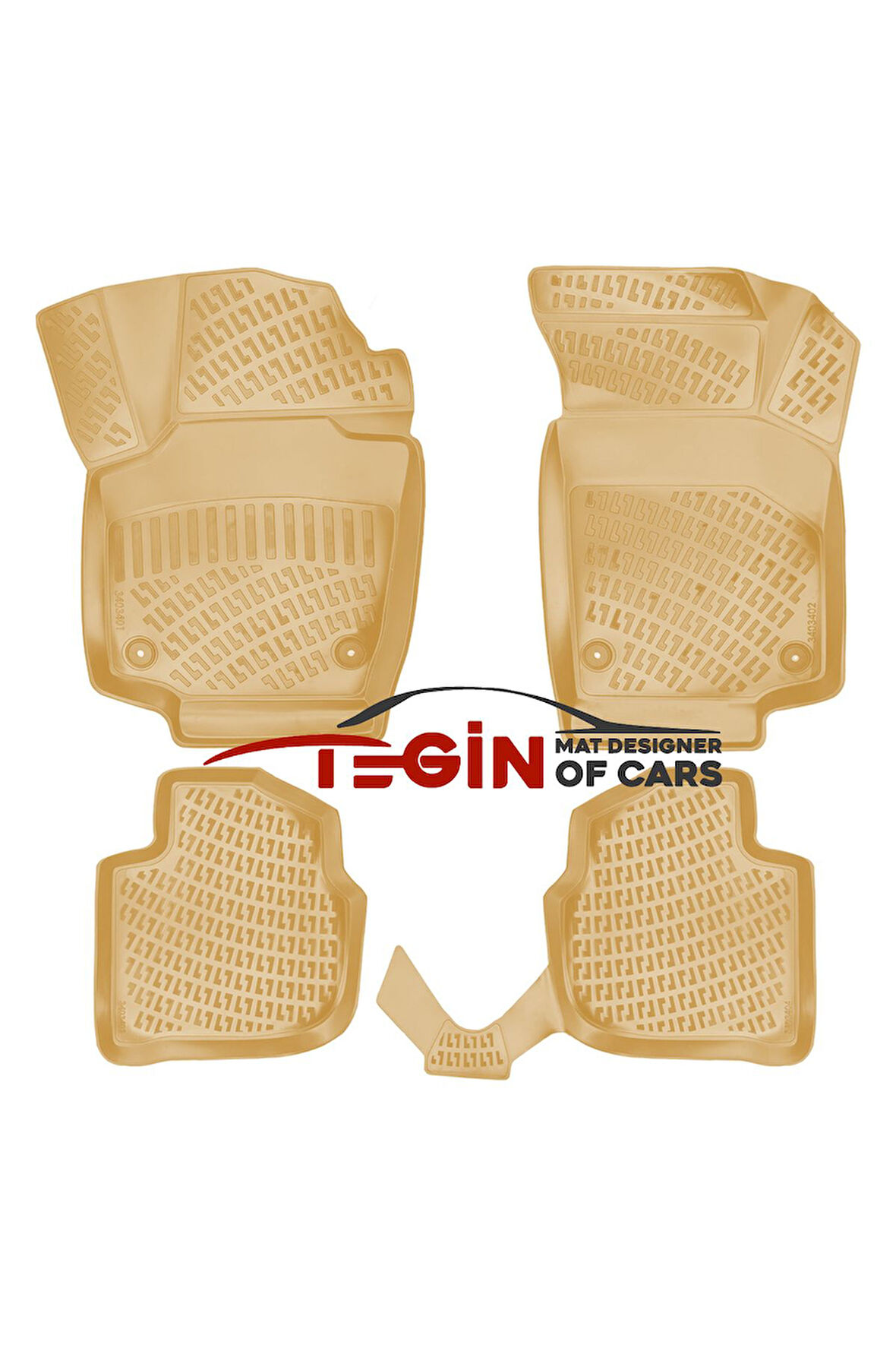 Skoda Rapid 2018 3D Havuzlu Paspas Bej