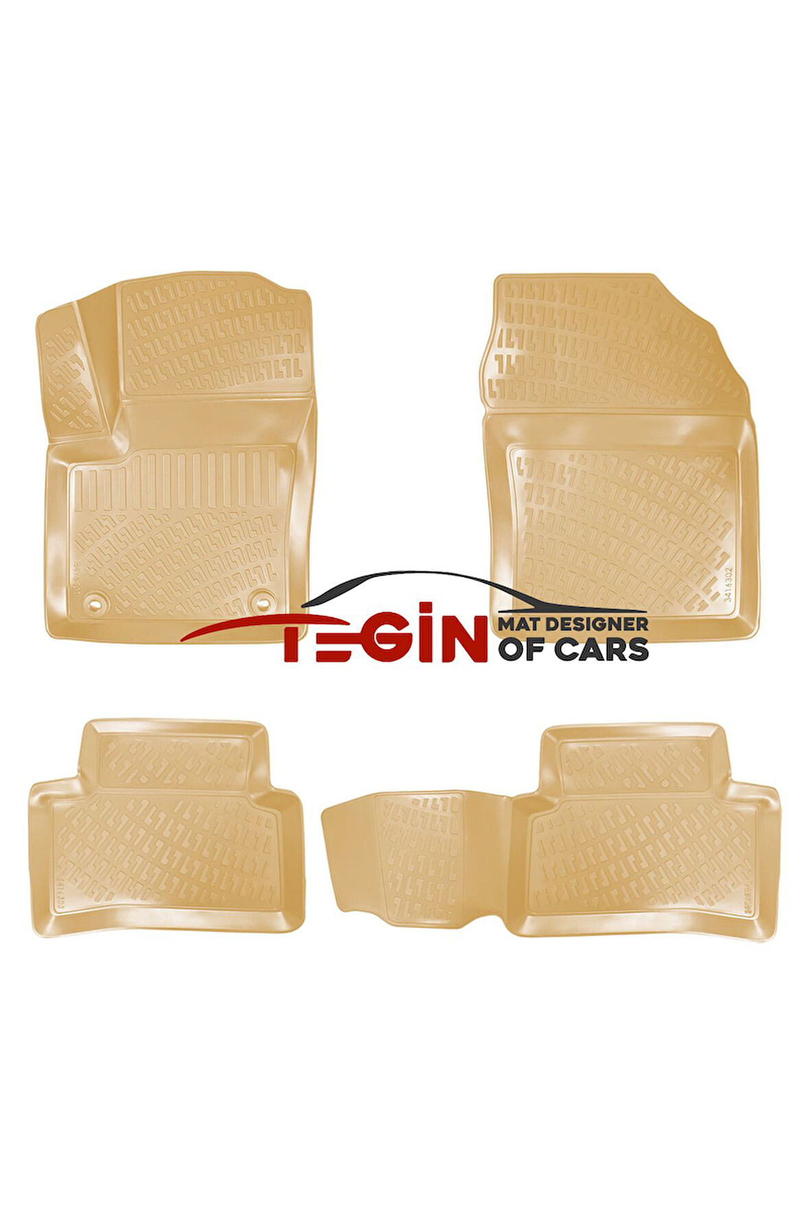 Toyota C-HR 2019 3D Havuzlu Paspas Bej