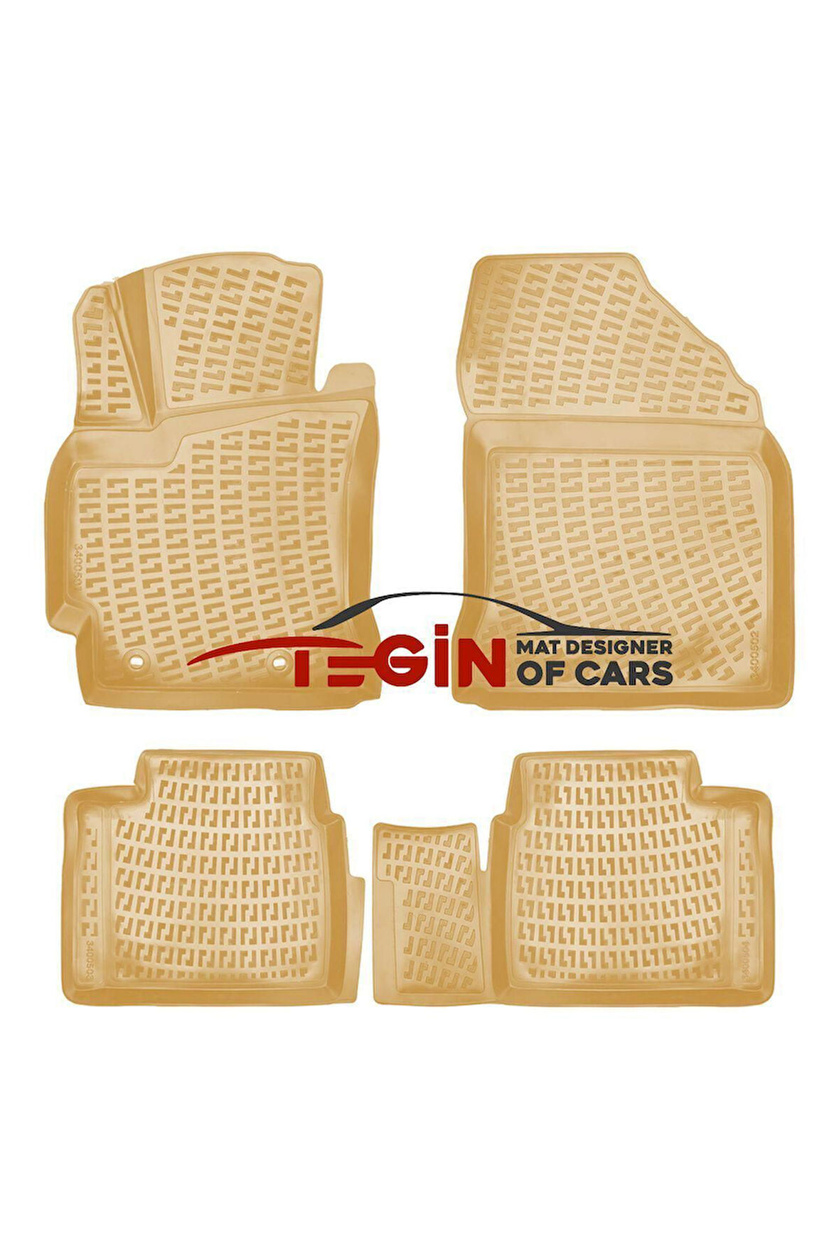 Toyota Corolla 2016 3D Havuzlu Paspas Bej