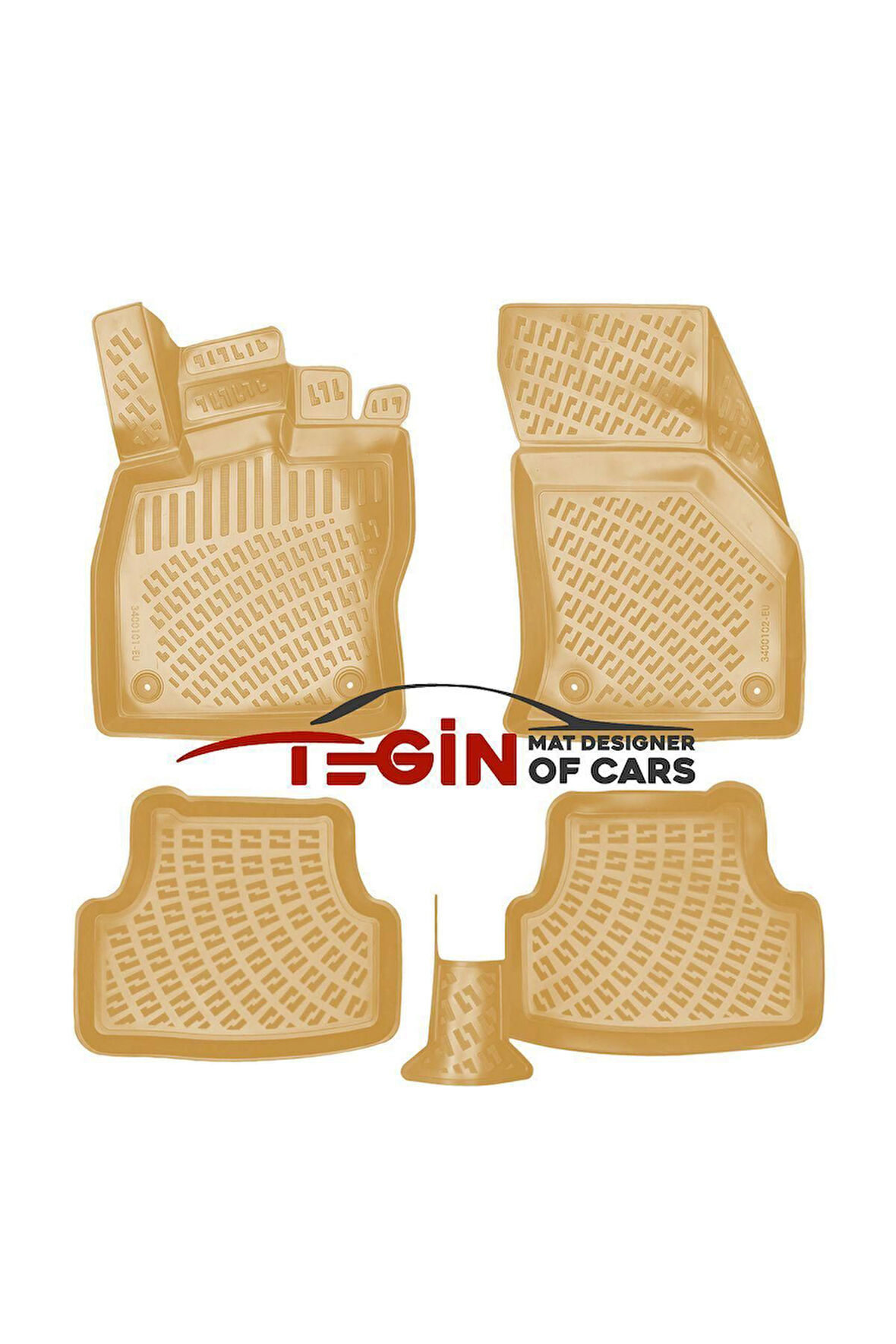 Volkswagen Golf 7 2018 3D Havuzlu Paspas Bej