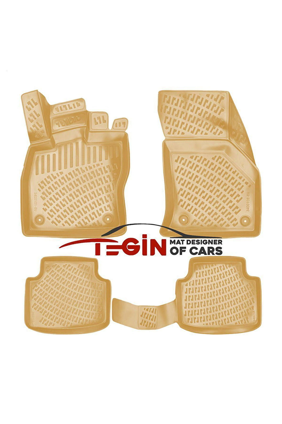 Volkswagen Passat B8 2021 3D Havuzlu Paspas Bej