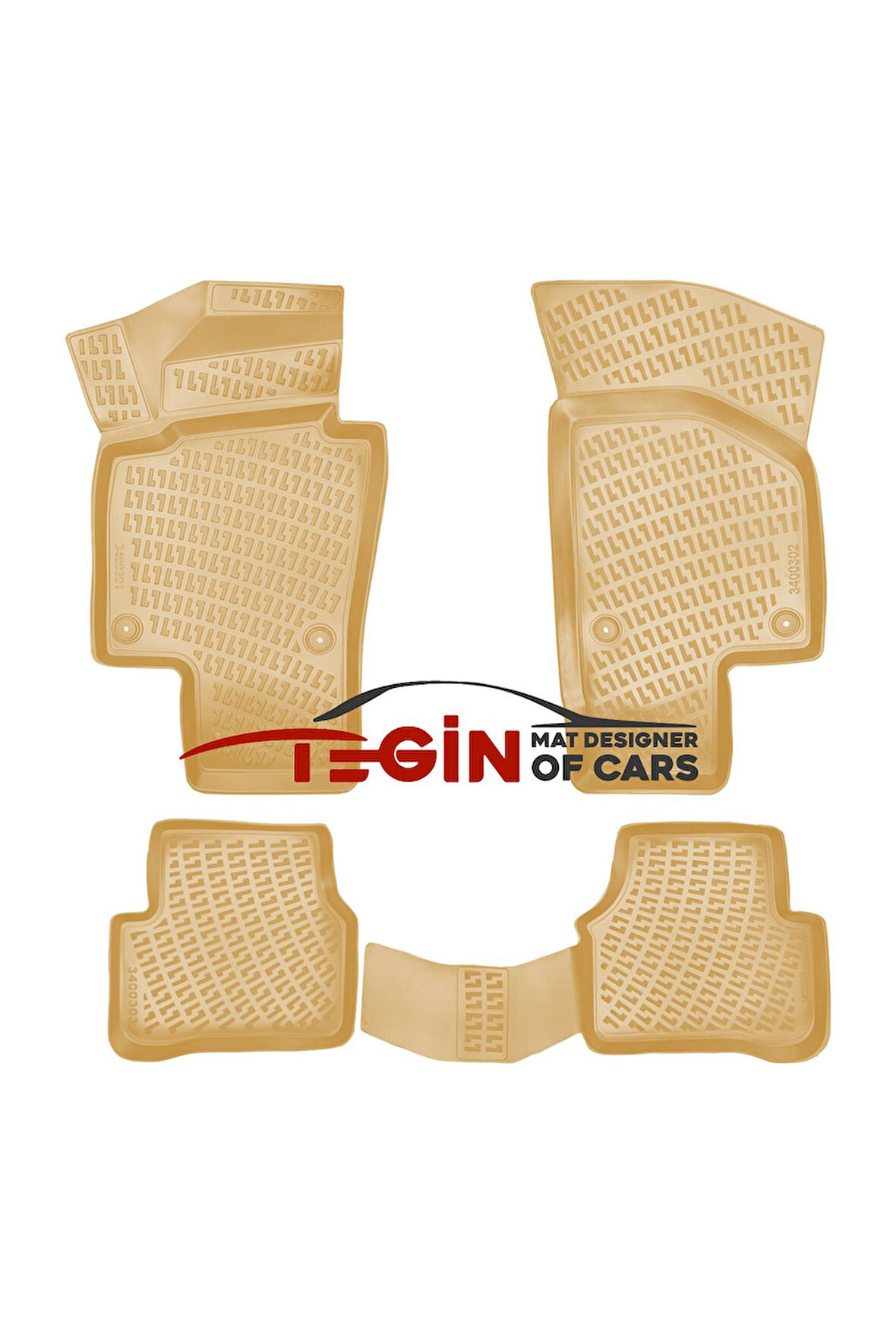 Volkswagen Passat CC 2015 3D Havuzlu Paspas Bej