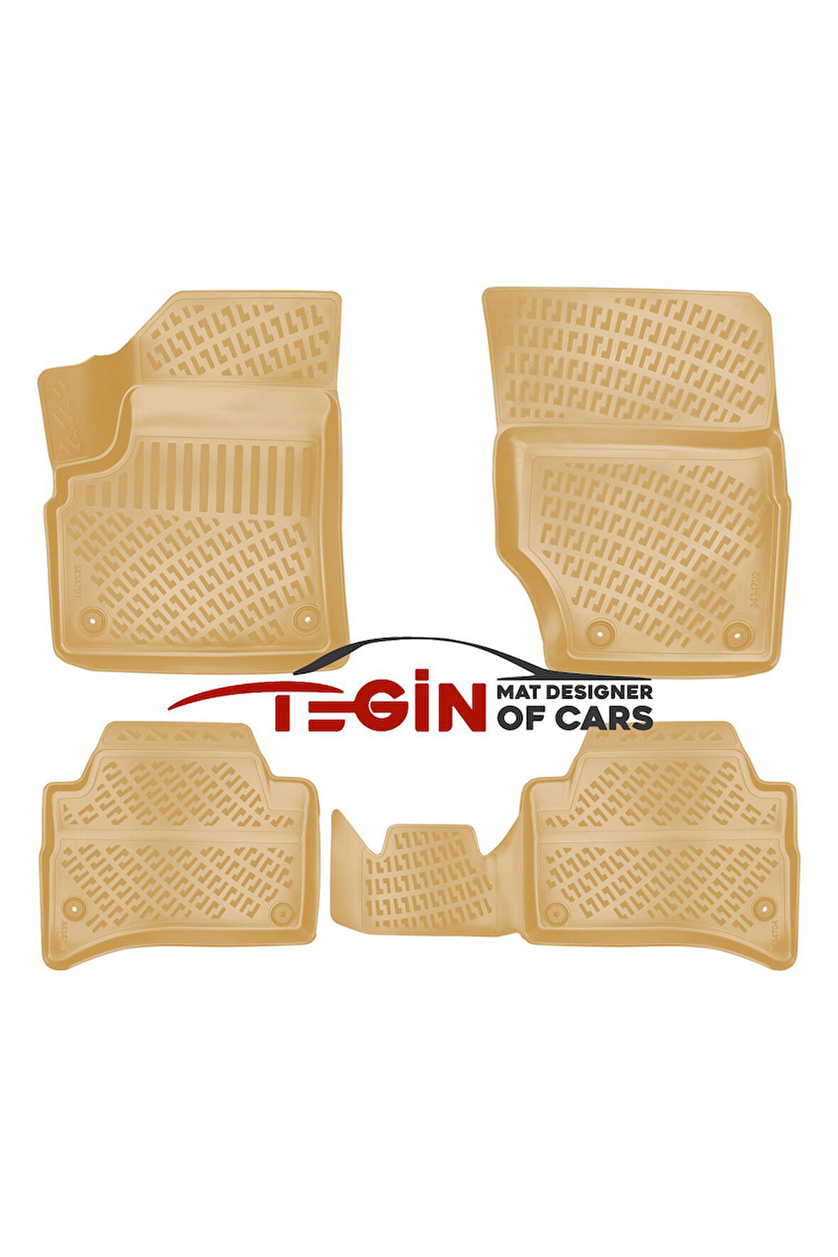 Volkswagen Touareg 2002-2010 3D Havuzlu Paspas Bej