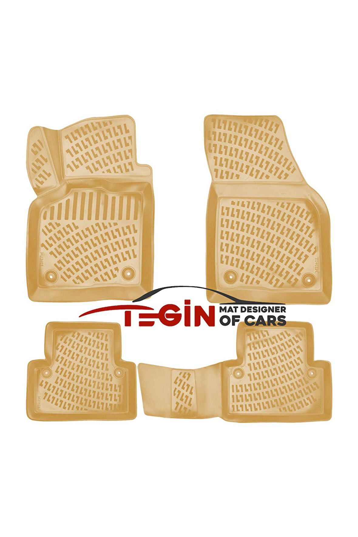 Volvo V50 2004-2012 3D Havuzlu Paspas Bej