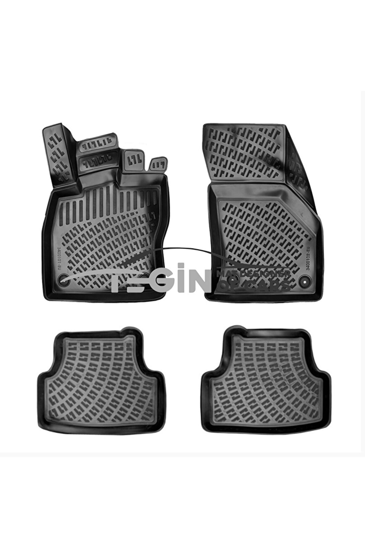 Audi A3 2016 3D Havuzlu Paspas Siyah