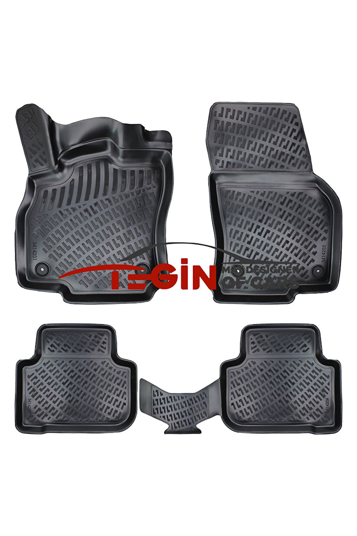 Audi Q3 2020 3D Havuzlu Paspas Siyah