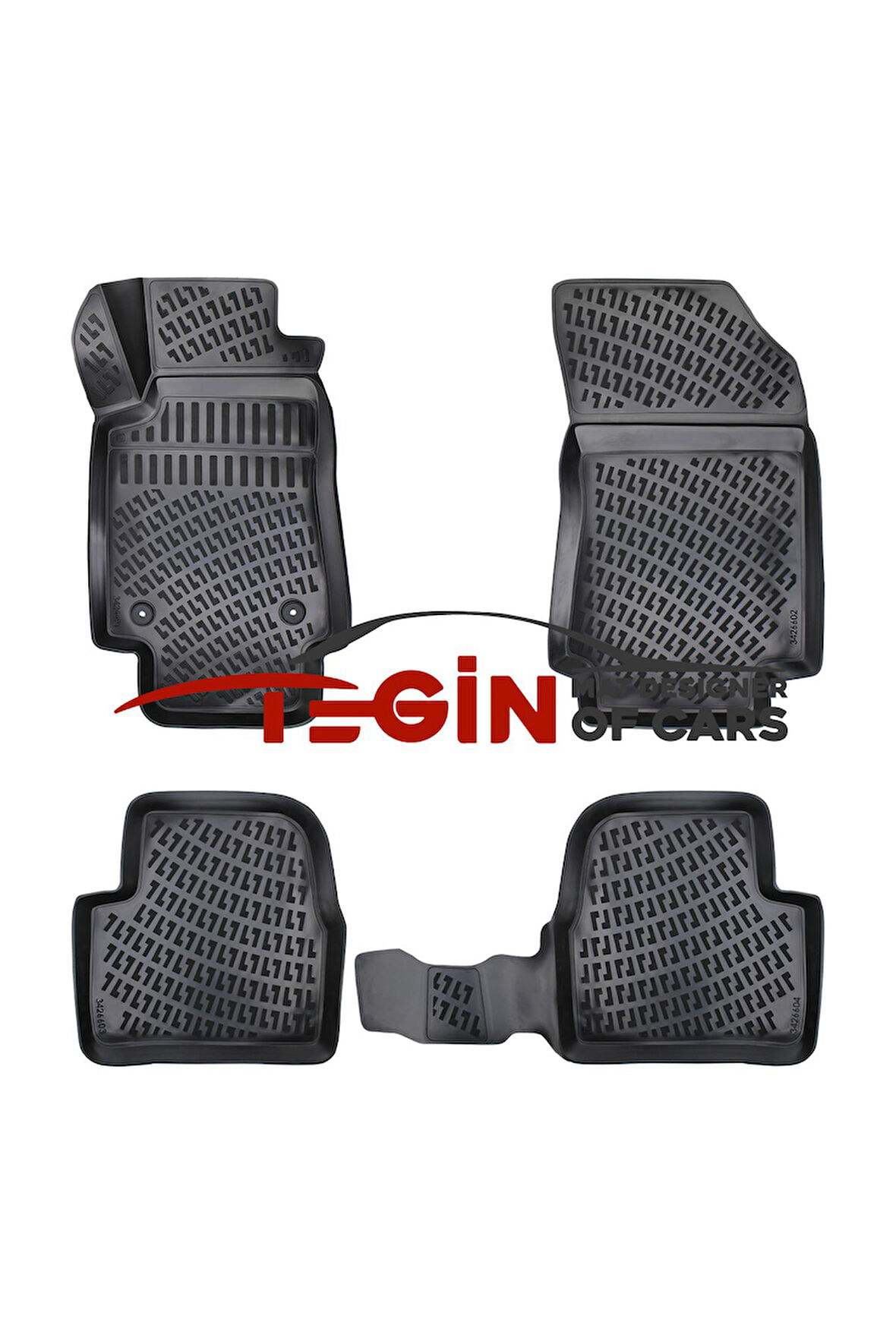 Citroen C3 2019 3D Havuzlu Paspas Siyah