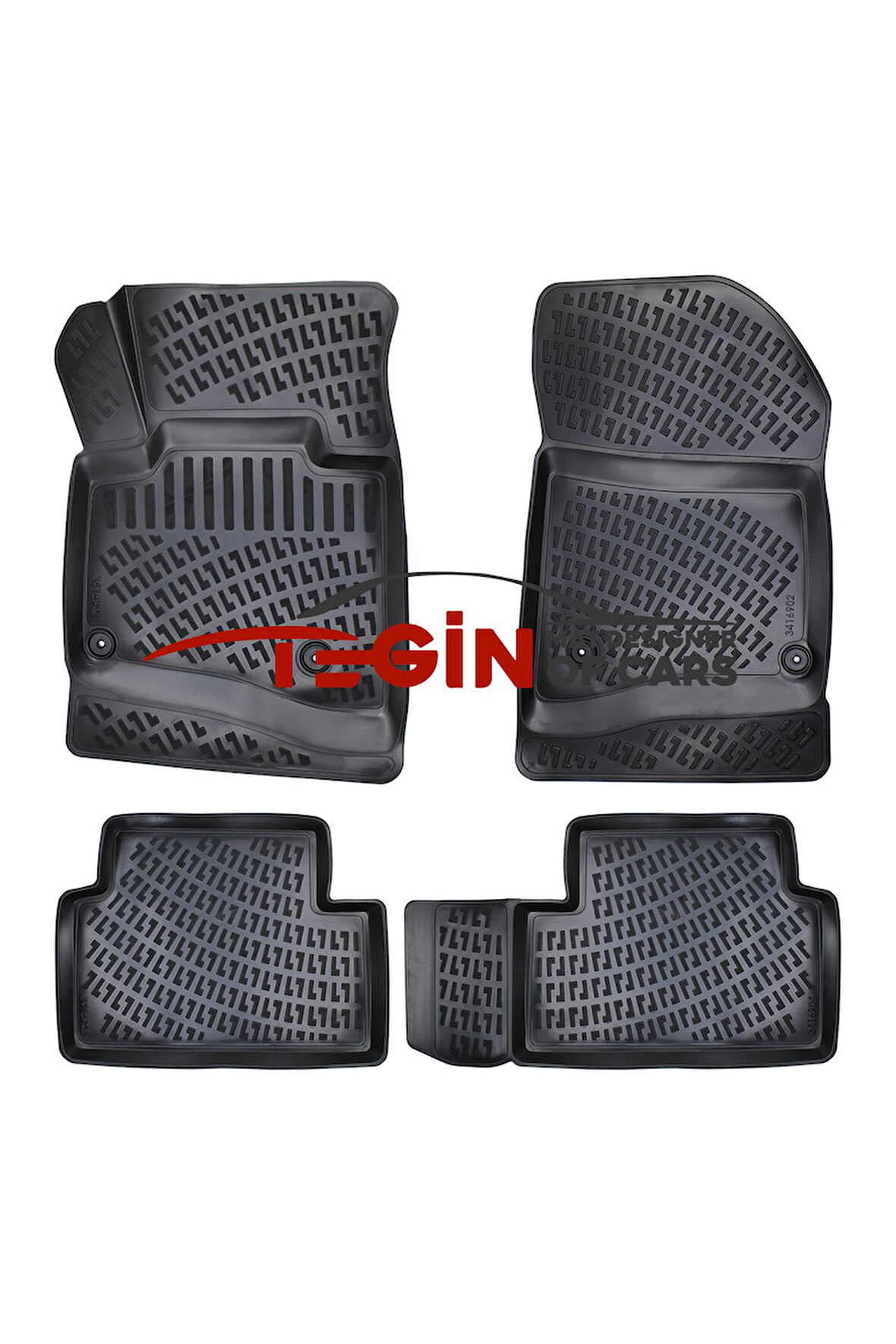 Citroen C5 2012 3D Havuzlu Paspas Siyah