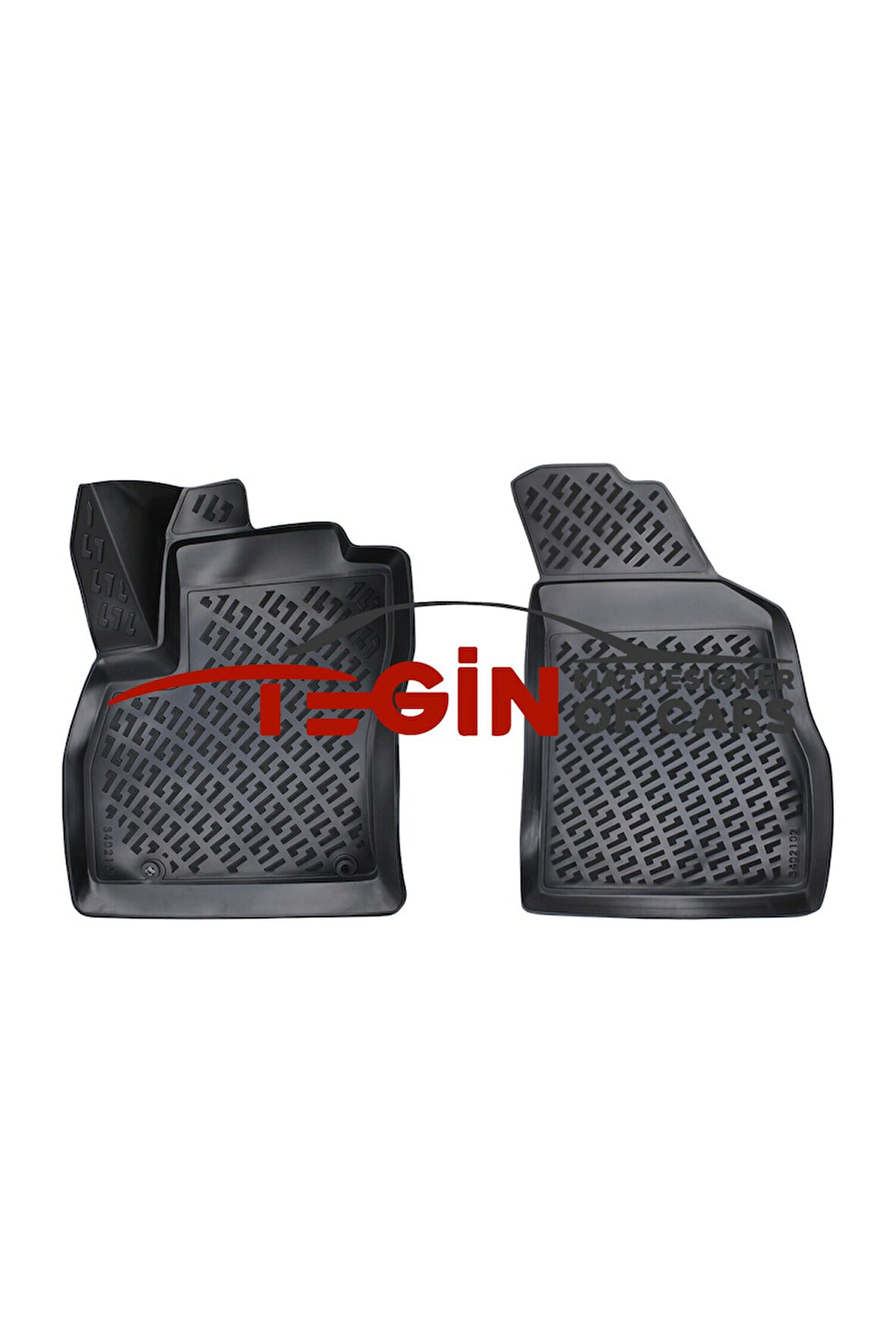 Citroen Nemo Panelvan 2 Parça 2009 3D Havuzlu Paspas Siyah
