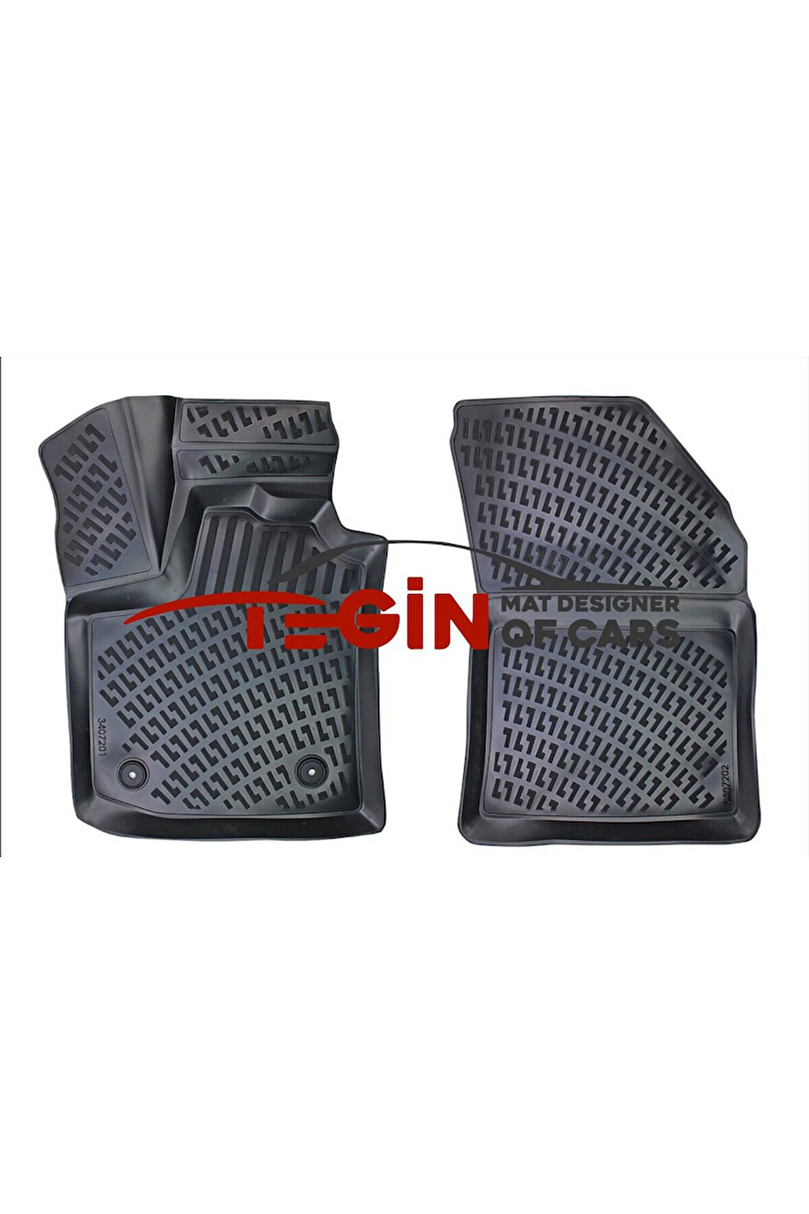 Dacia Dokker Panelvan 2 Parça 2022 3D Havuzlu Paspas Siyah