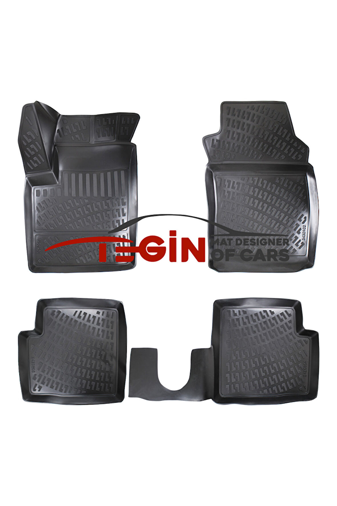 Fiat 500 2009 3D Havuzlu Paspas Siyah