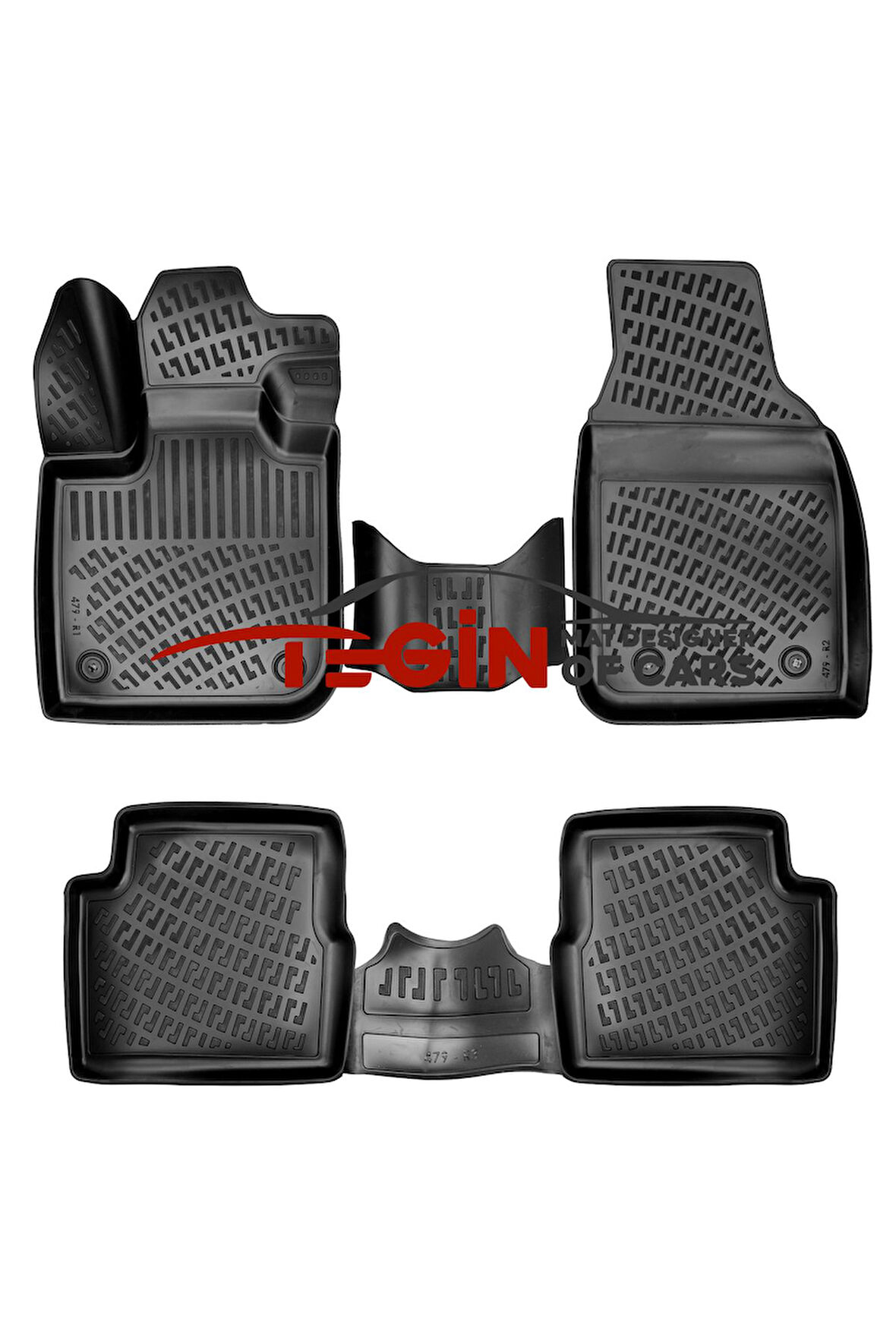 Fiat 500 E Elektrikli 2022 3D Havuzlu Paspas Siyah