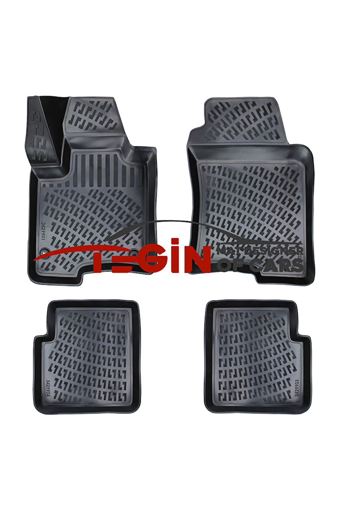 Fiat Panda 2019 3D Havuzlu Paspas Siyah