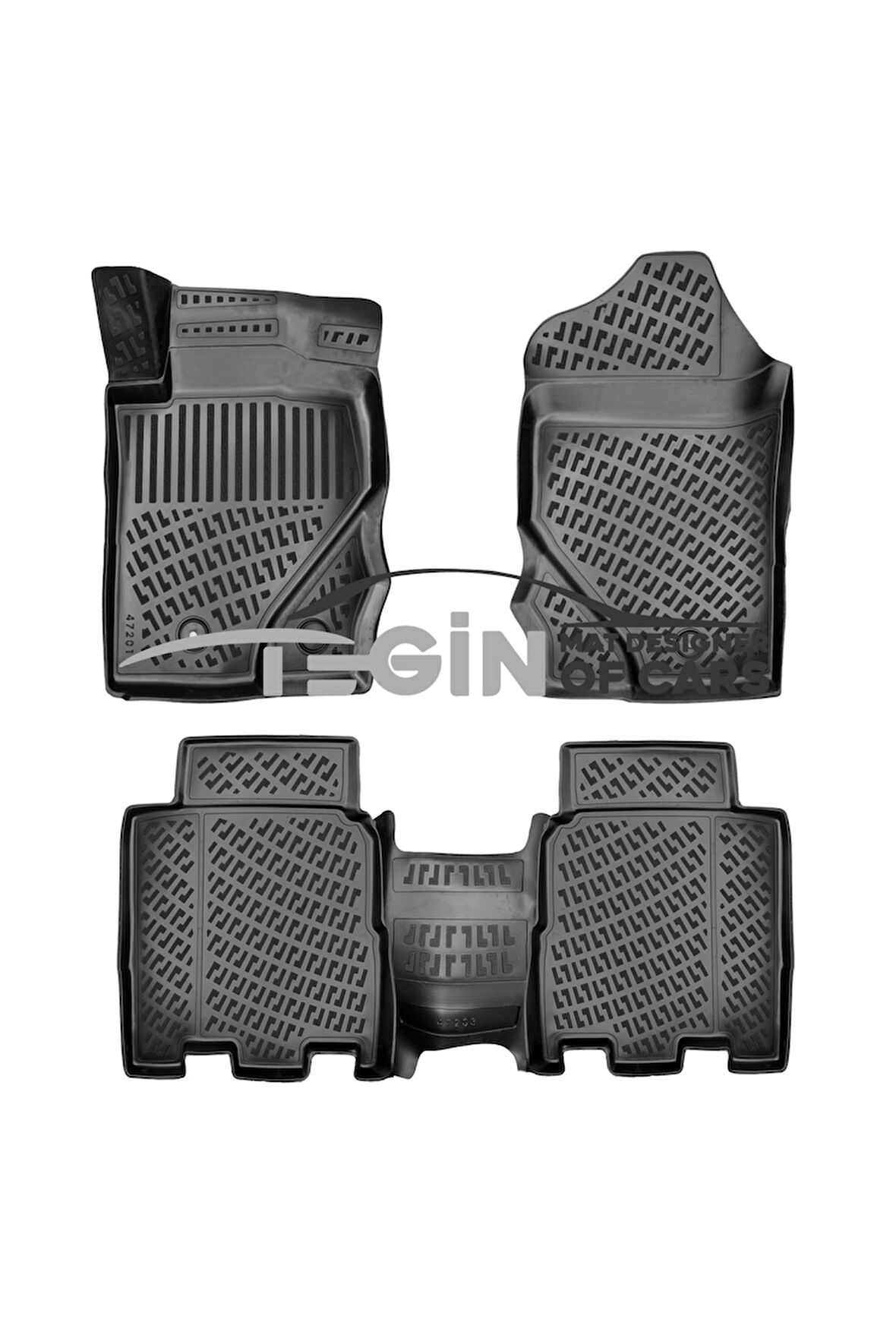 Bronco - 4 Kapı/Halı Zemin 2022 3D Havuzlu Paspas Siyah