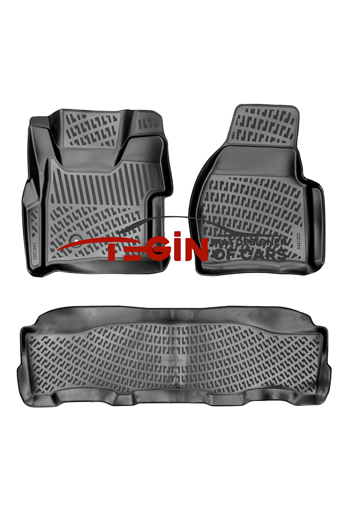 F250/F350/F450/F550 USA 2008 3D Havuzlu Paspas Siyah