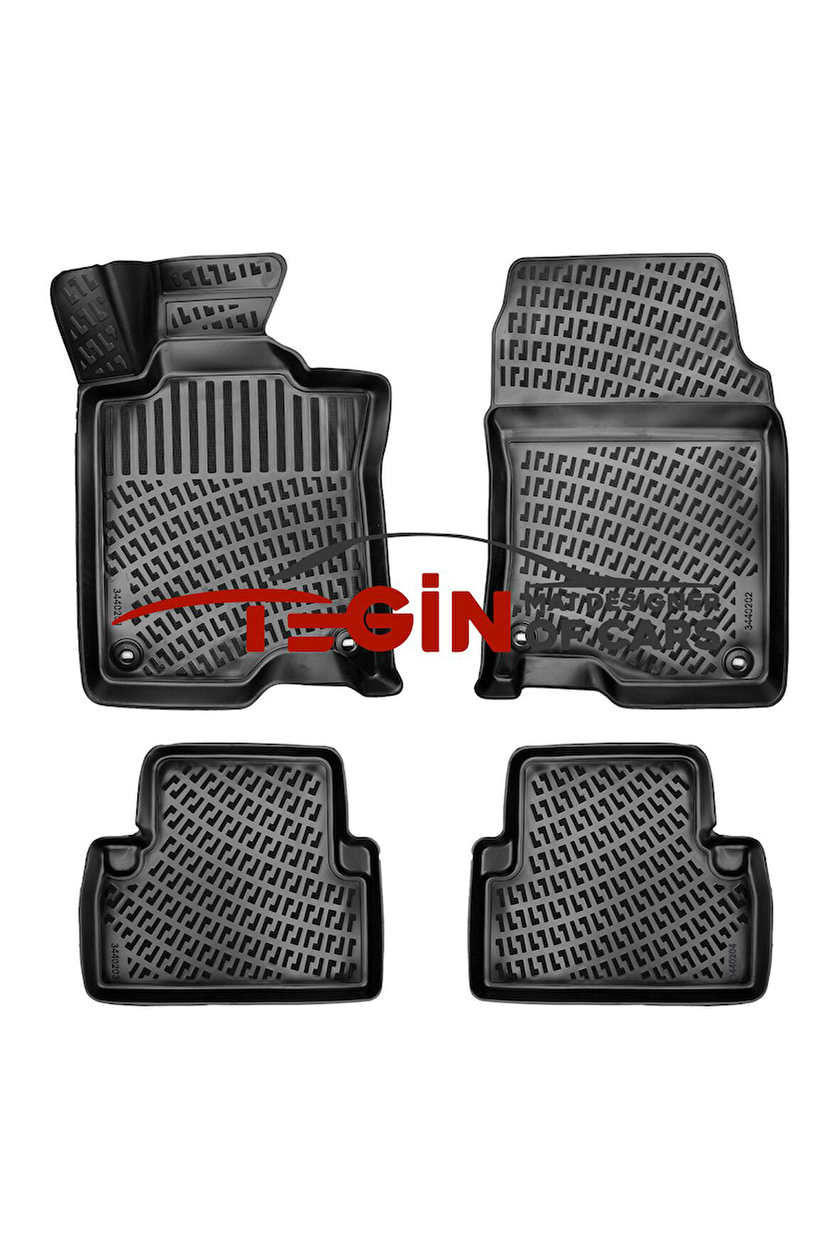 Honda Accord 2010 3D Havuzlu Paspas Siyah