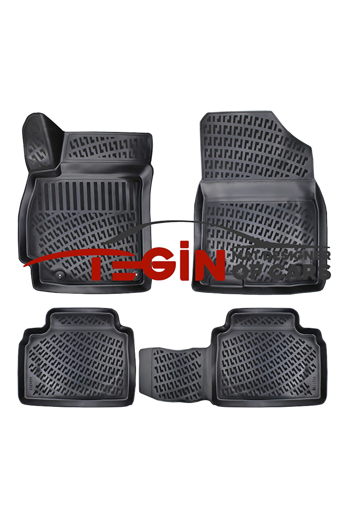 Hyundai Elantra 2021 3D Havuzlu Paspas Siyah