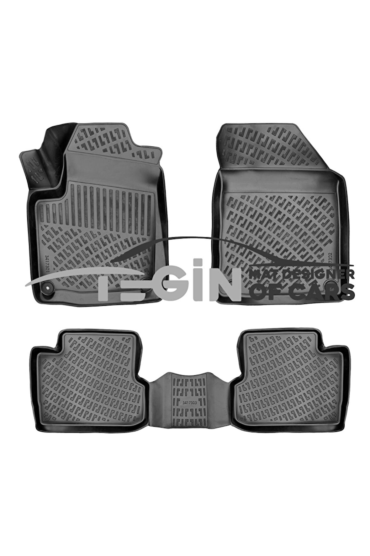 Jeep Cherokee KL 2023 3D Havuzlu Paspas Siyah