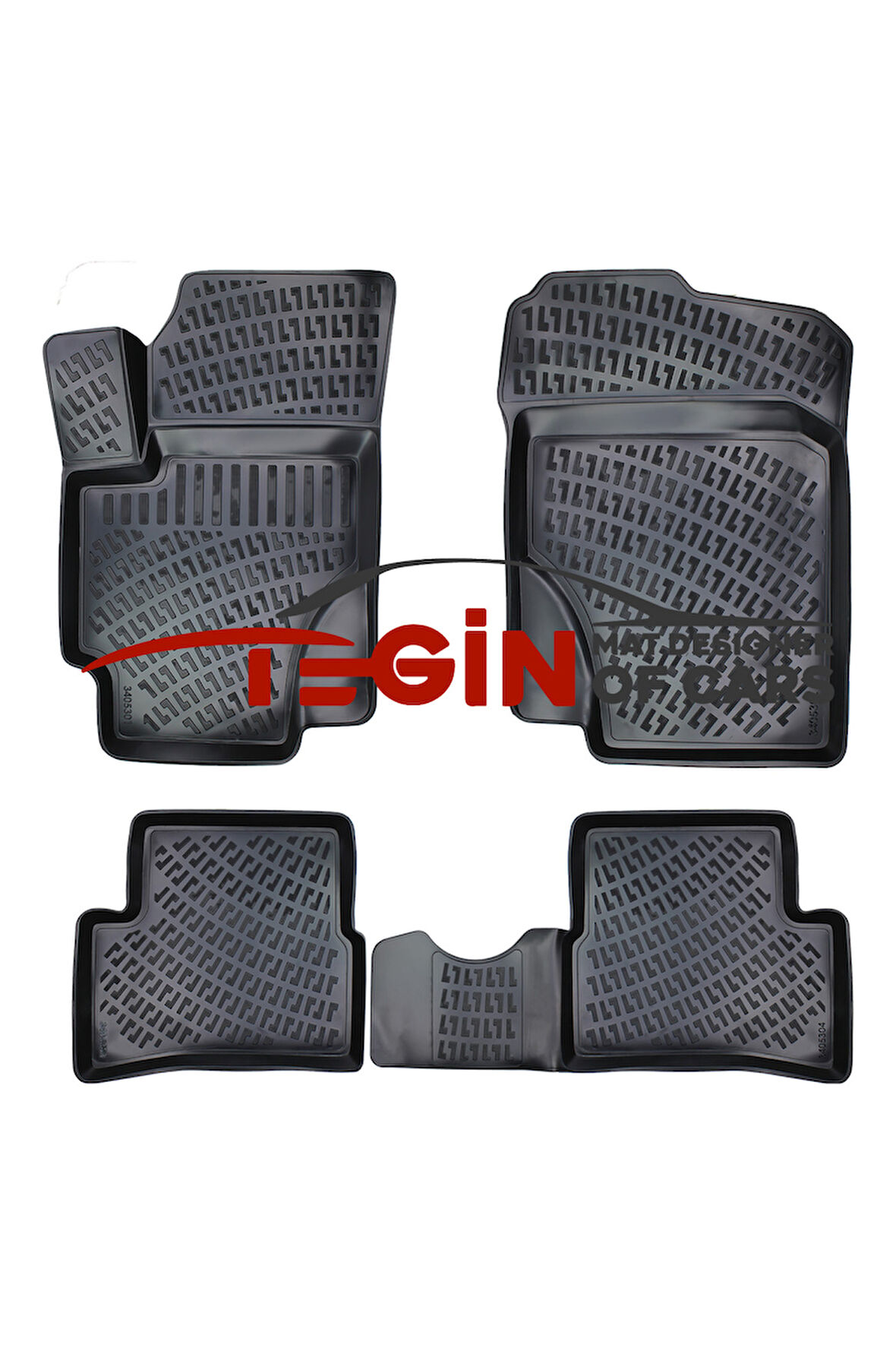 Kia Rio 2008 3D Havuzlu Paspas Siyah