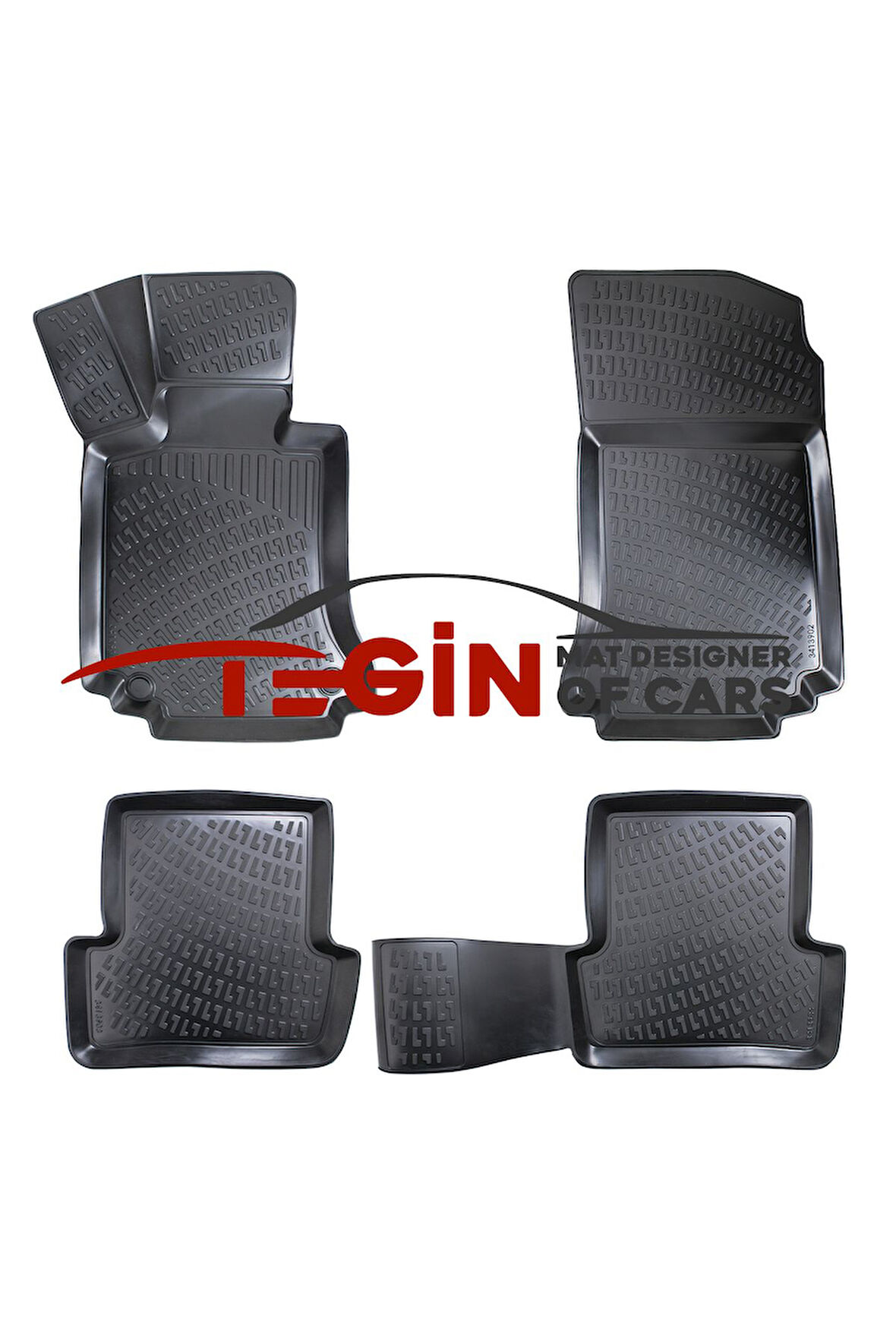 Mercedes C Serisi W204 3D Havuzlu Paspas 2013 Siyah