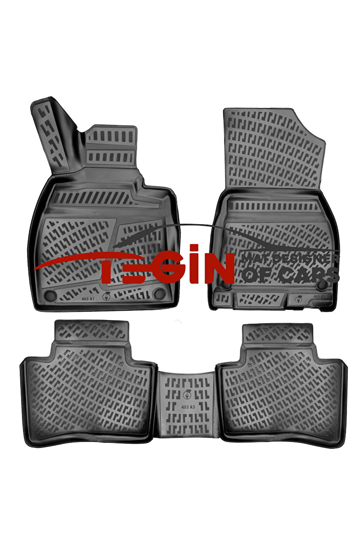 Mercedes EQS Sedan (Elektrikli) 3D Havuzlu Paspas 2022 Siyah