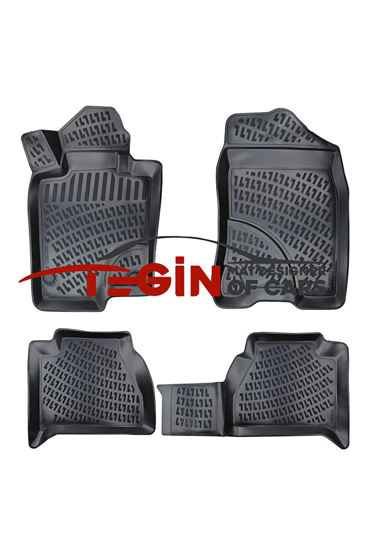 Mercedes X-Class 3D Havuzlu Paspas 2021 Siyah