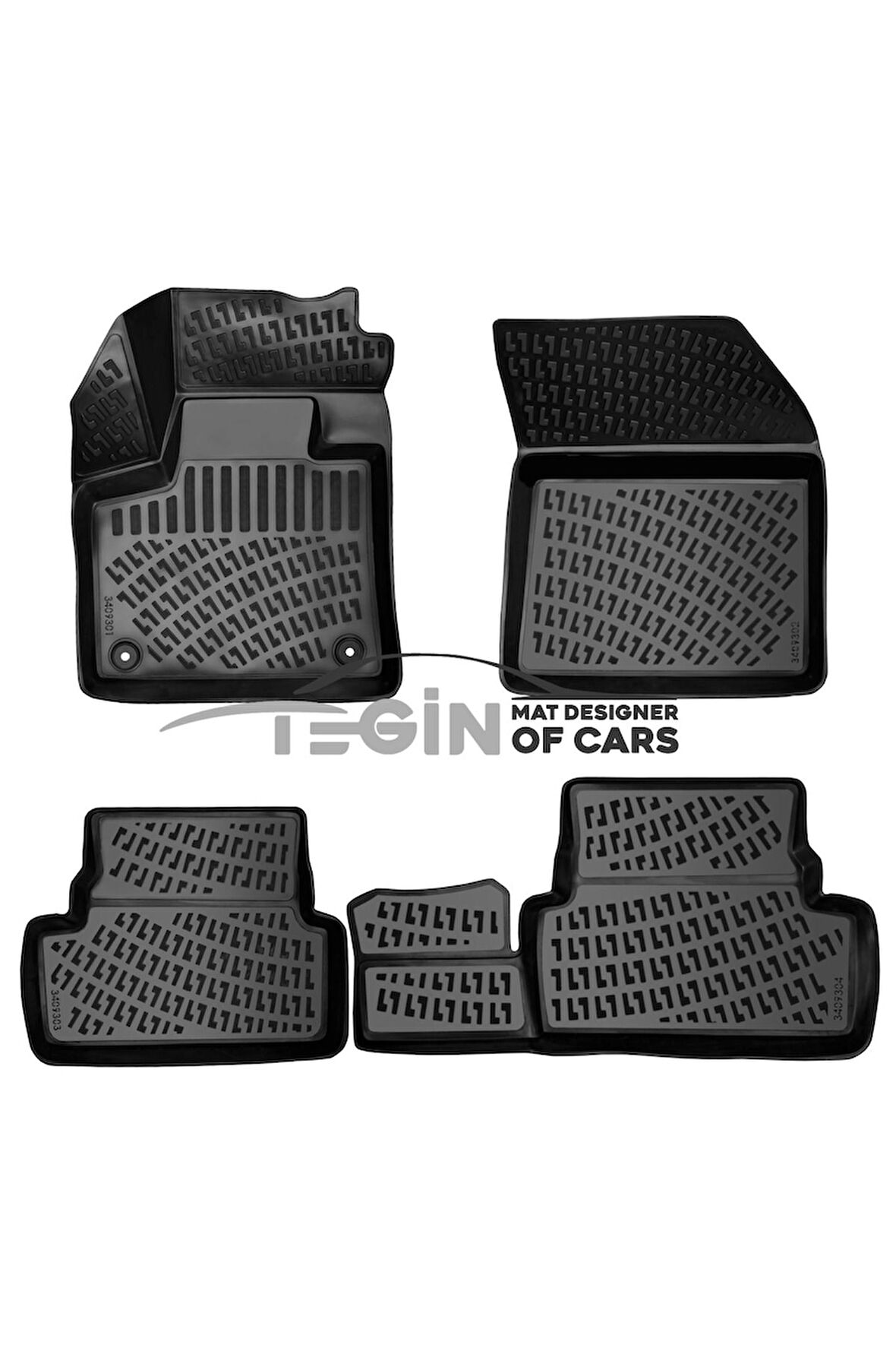 Opel Grandland X 3D Havuzlu Paspas 2020 Siyah