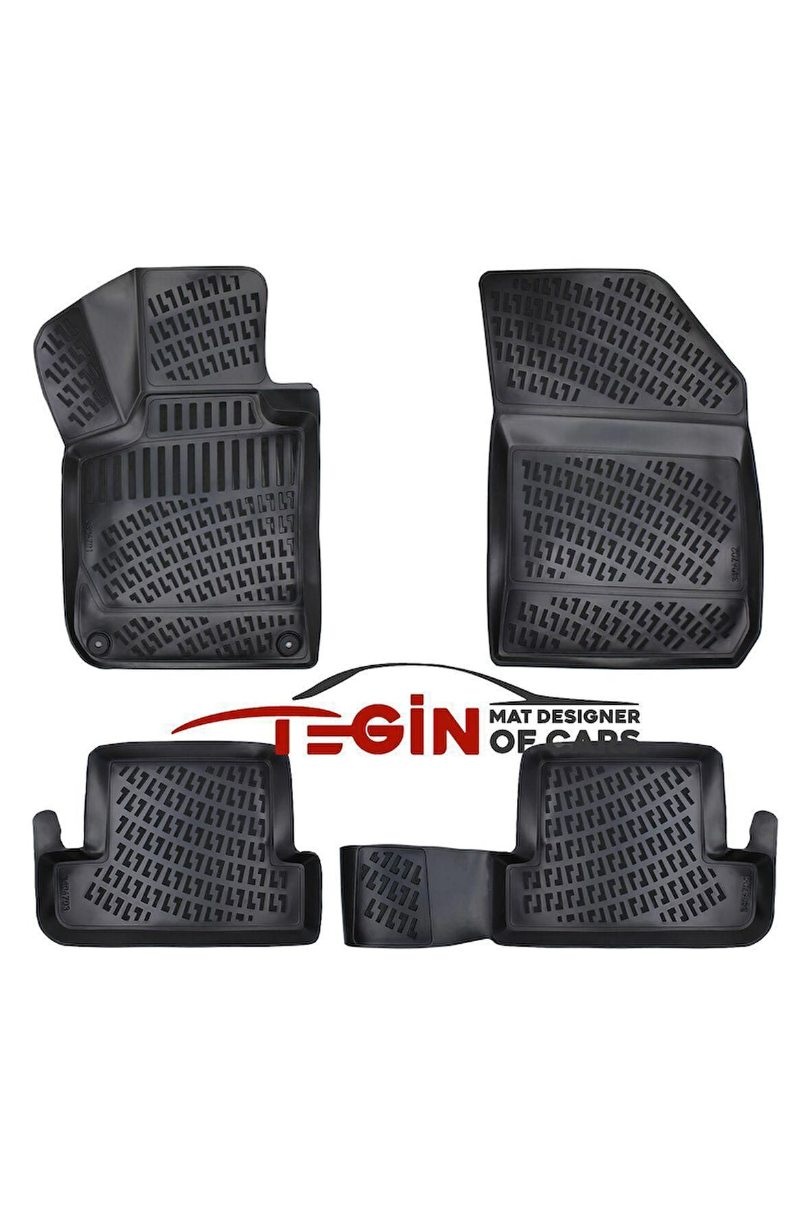 Peugeot 308 3D Havuzlu Paspas 2018 Siyah