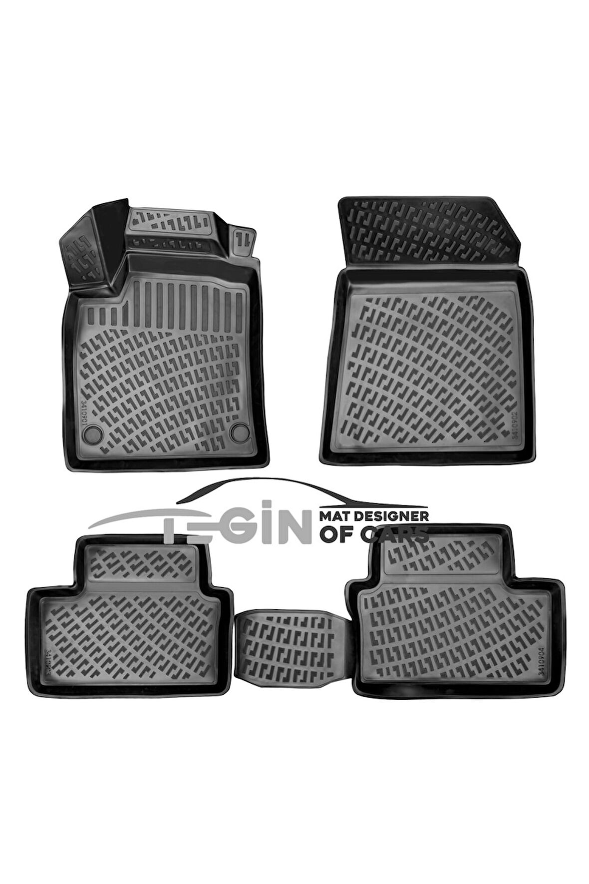 Renault Clio 5 3D Havuzlu Paspas 2022 Siyah