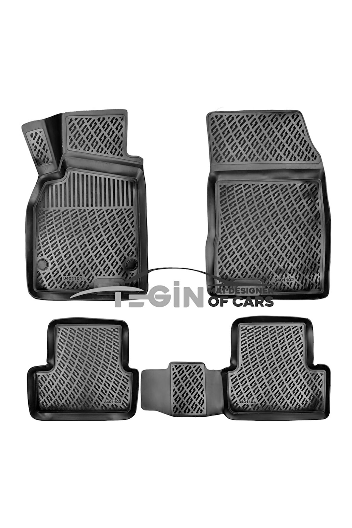 Renault Megane 3 STW 3D Havuzlu Paspas 2009-2016 Siyah